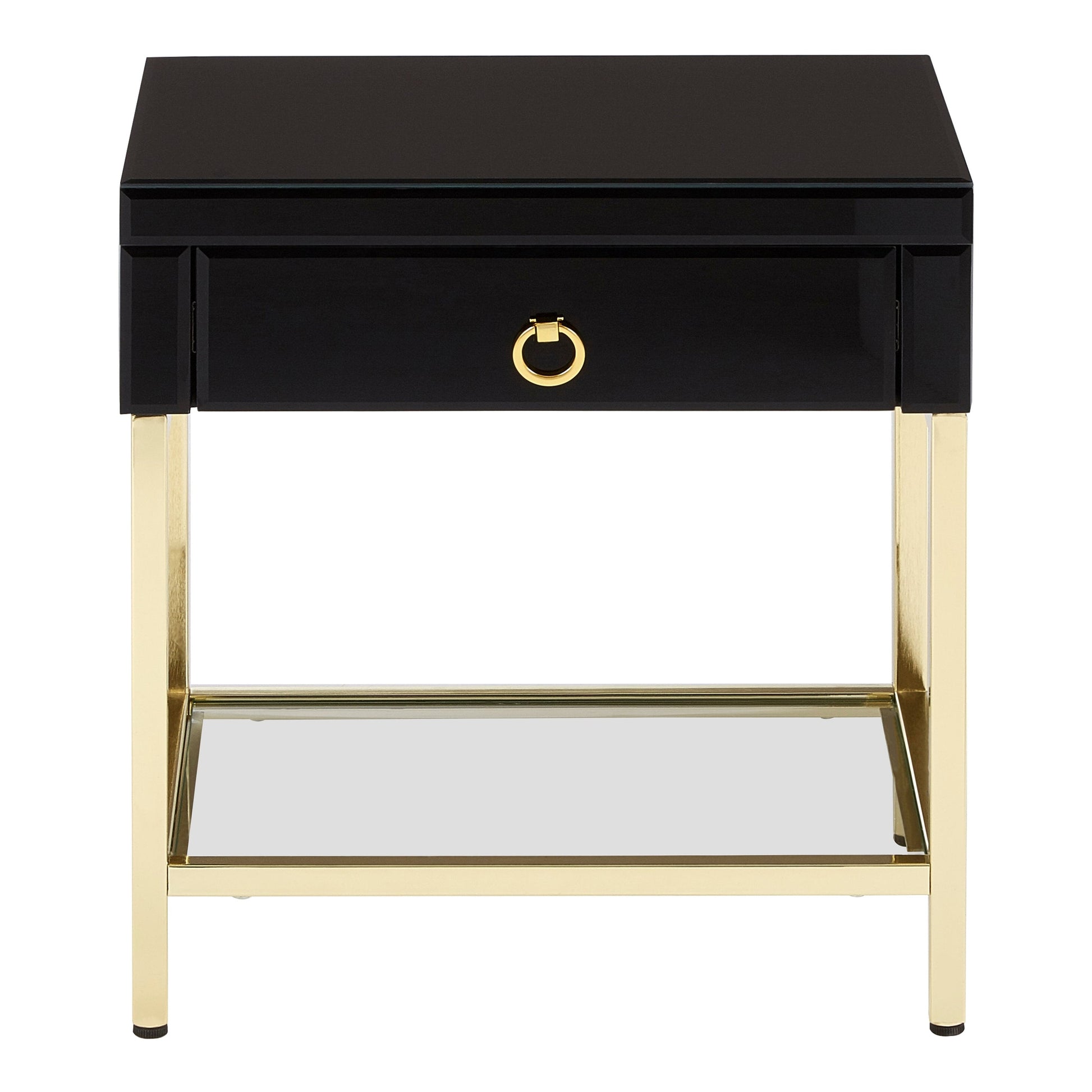 Kenswick Townhouse Black and Gold Side Table  Nicholas John Interiors