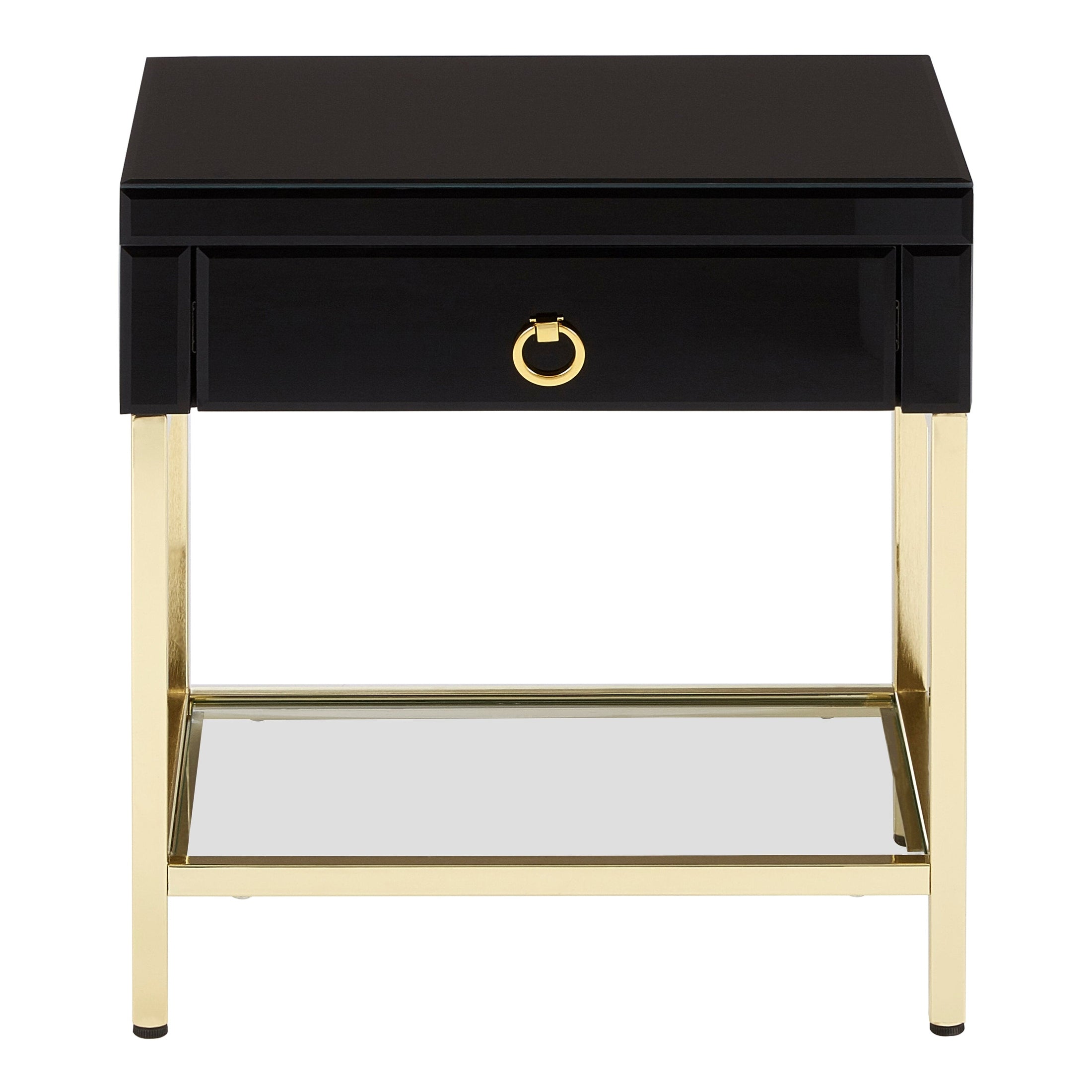 Kenswick Townhouse Black and Gold Side Table  Nicholas John Interiors