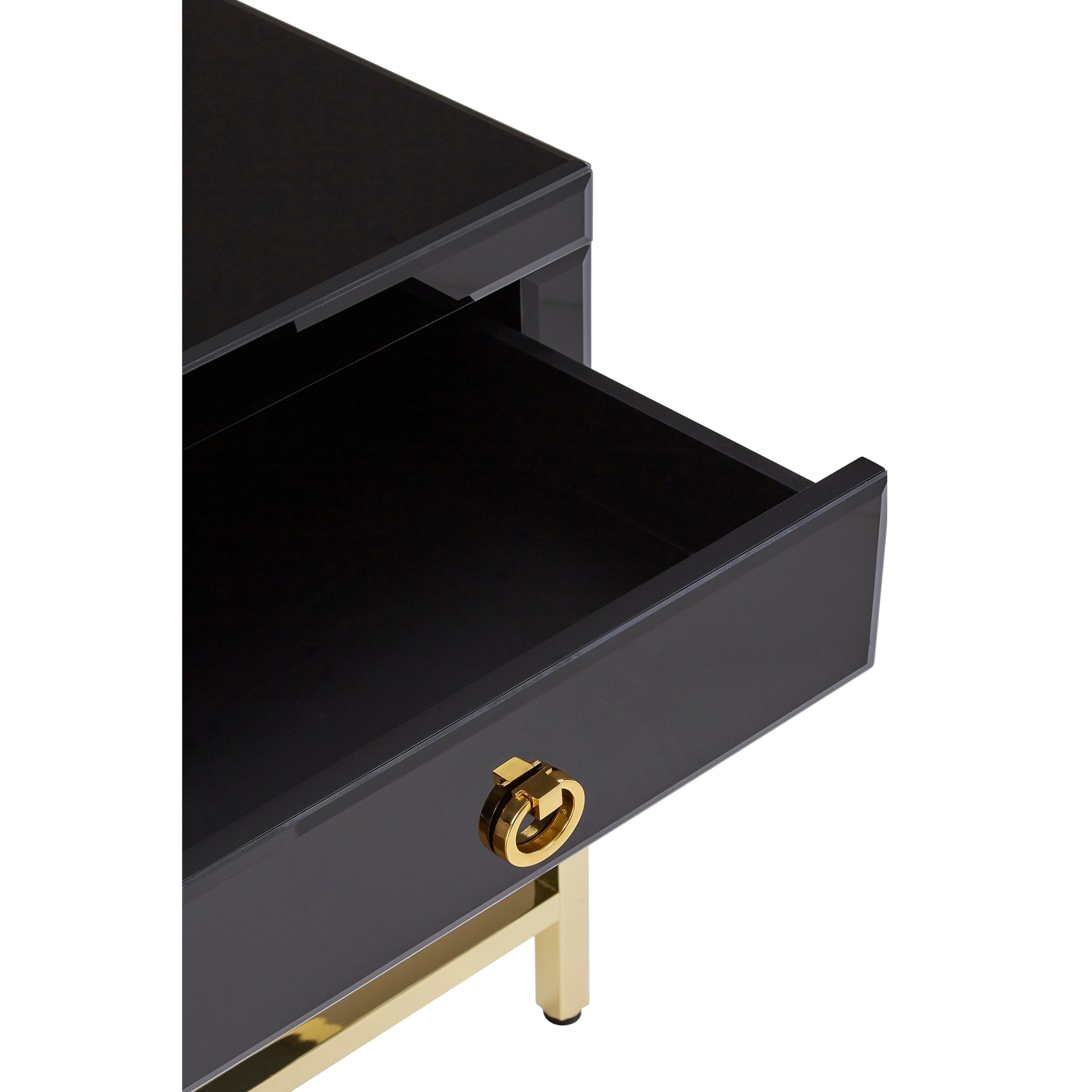 Kenswick Townhouse Black and Gold Side Table  Nicholas John Interiors