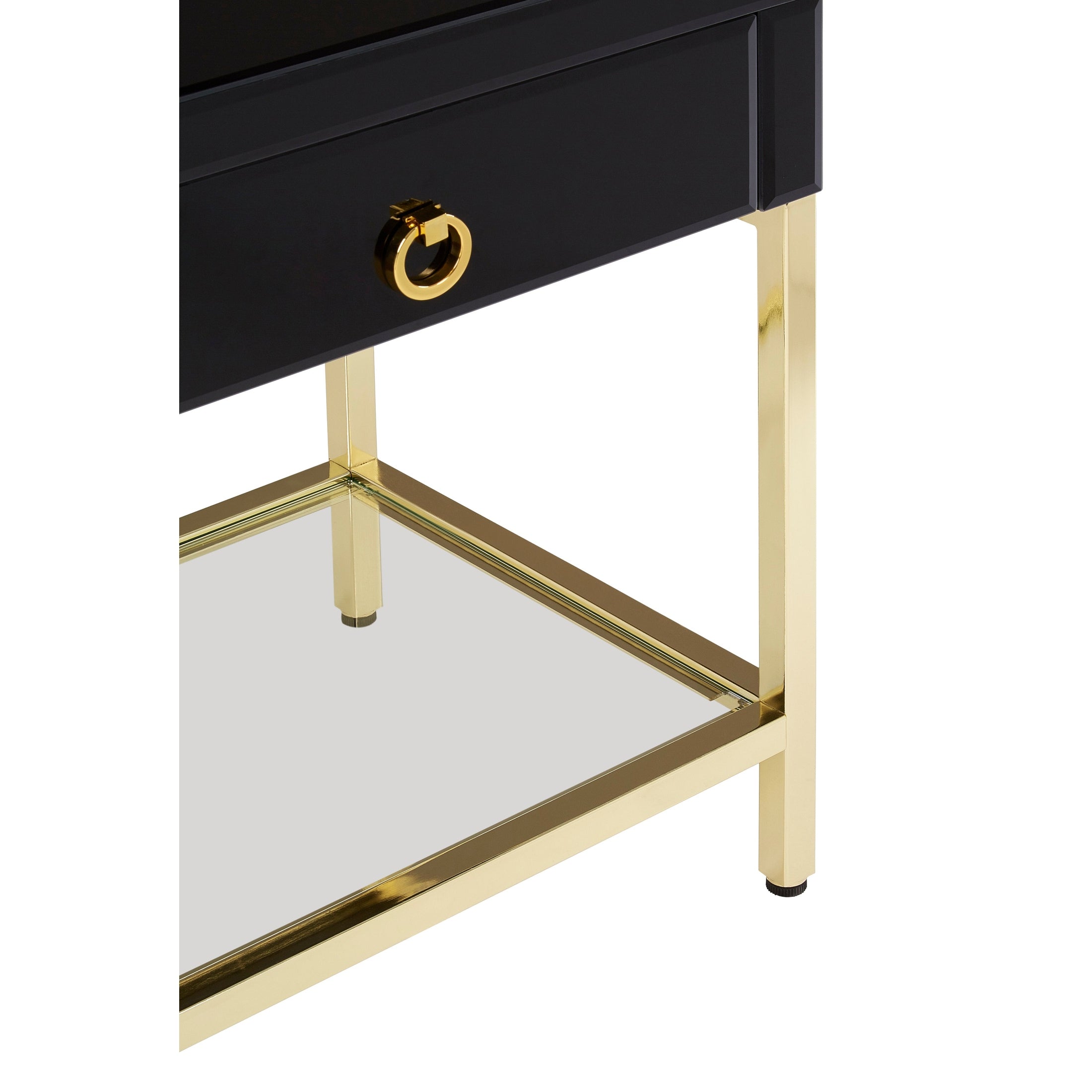 Kenswick Townhouse Black and Gold Side Table  Nicholas John Interiors