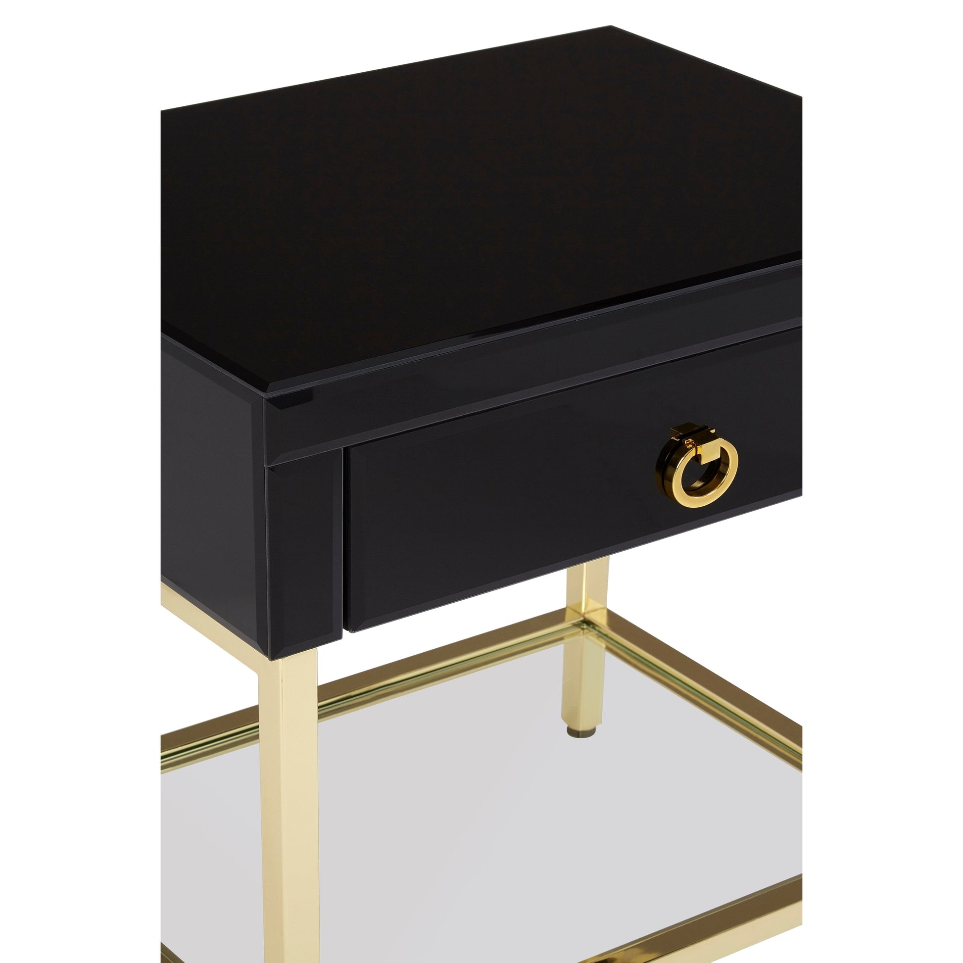 Kenswick Townhouse Black and Gold Side Table  Nicholas John Interiors