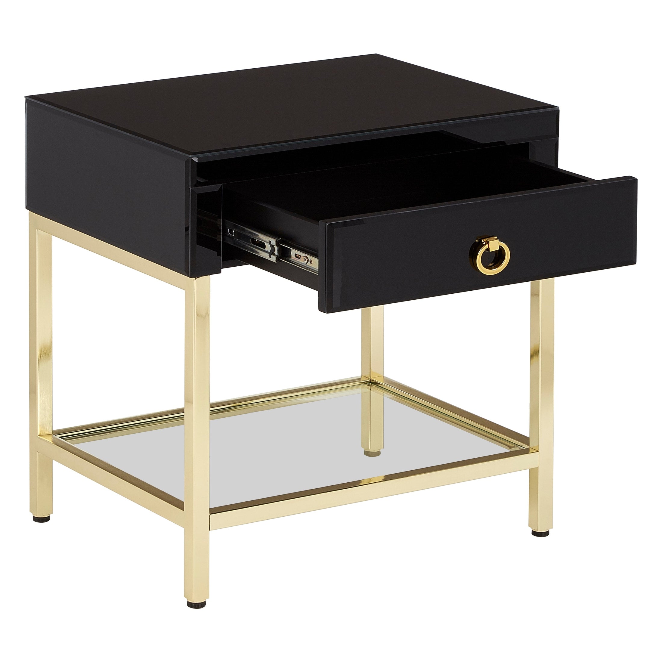 Kenswick Townhouse Black and Gold Side Table  Nicholas John Interiors