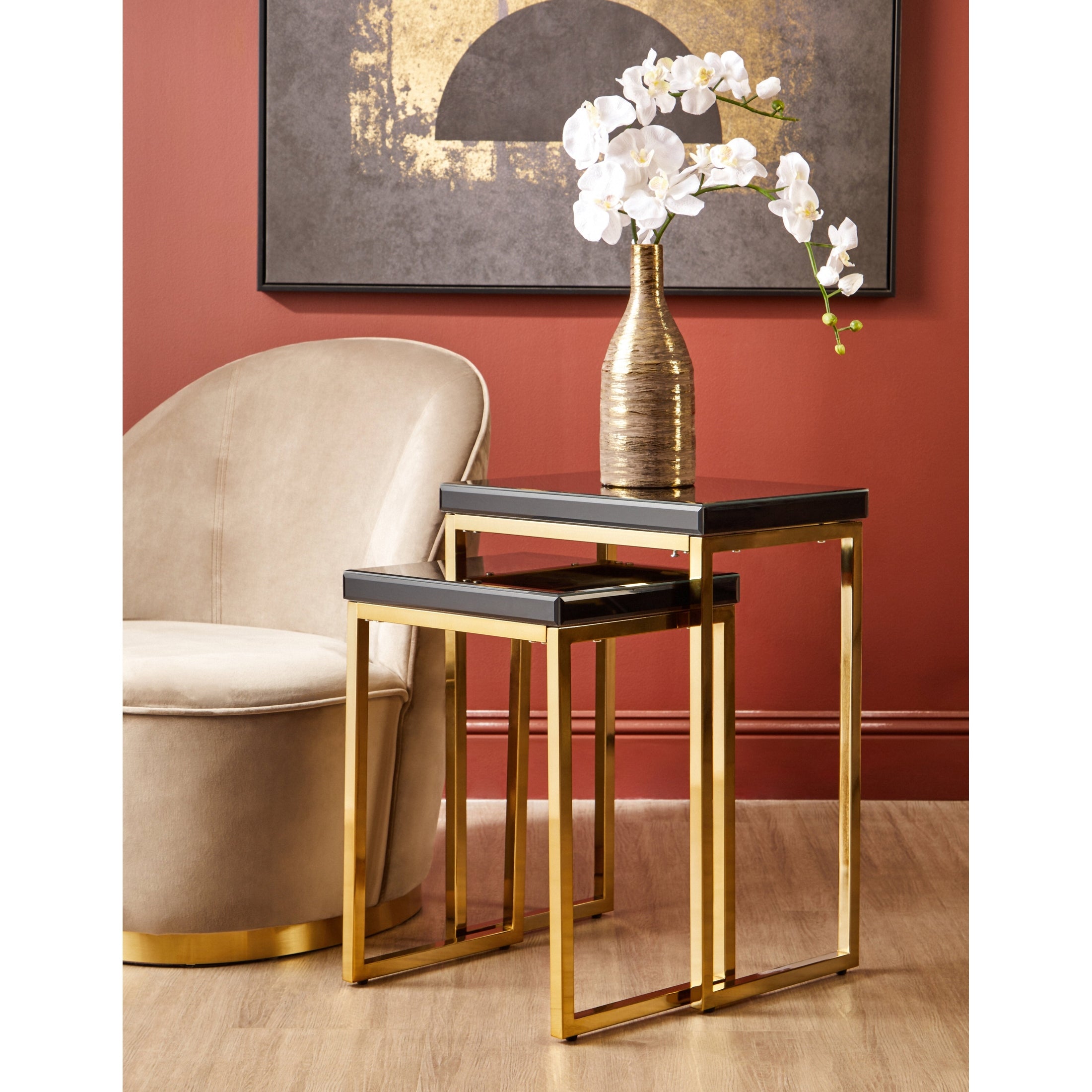 Kenswick Townhouse Set Of 2 Nesting Tables  Nicholas John Interiors