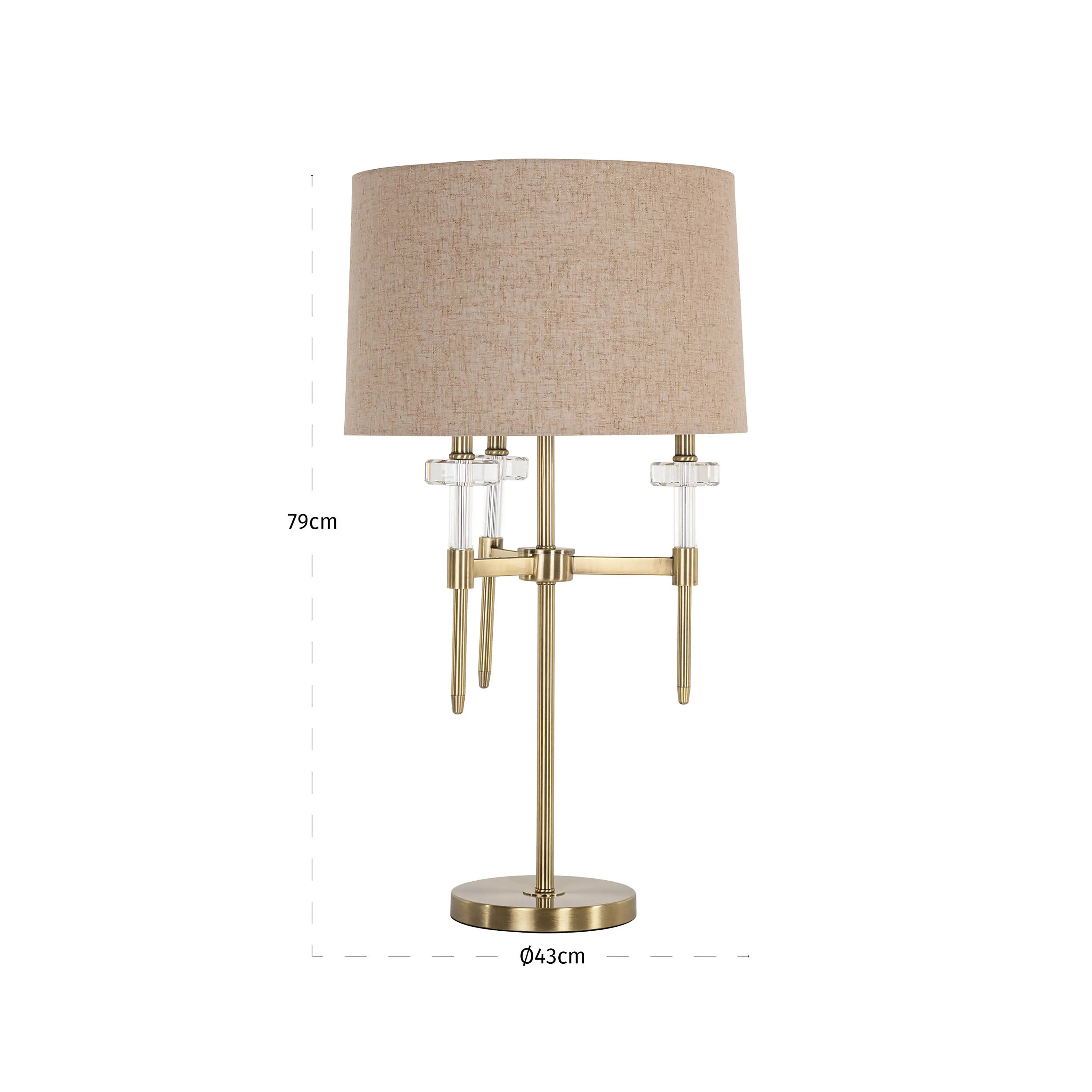 Richmond Interiors Josie Table Lamp in Brushed Gold  Nicholas John Interiors