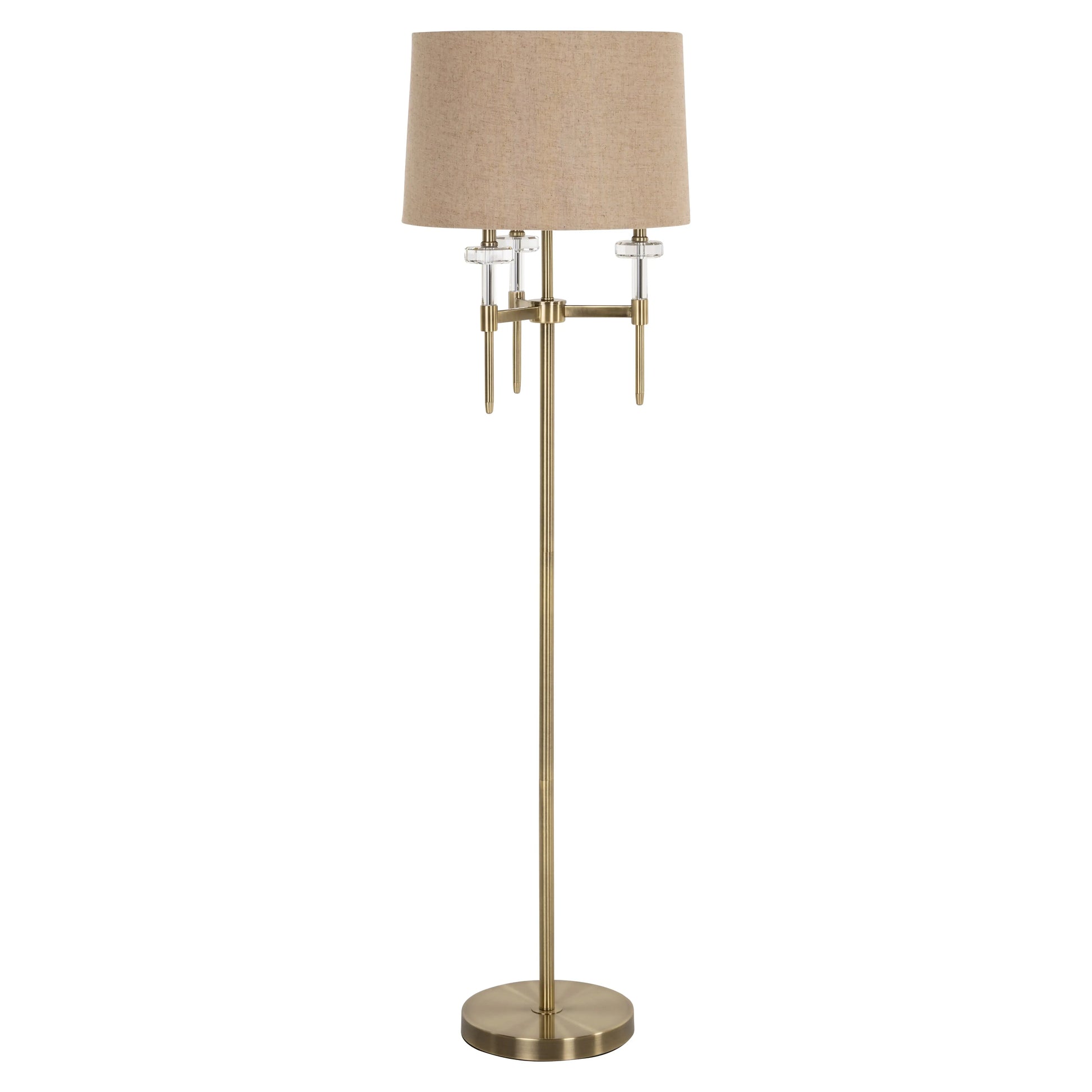 Richmond Interiors Josie Floorlamp Brushed Gold  Nicholas John Interiors