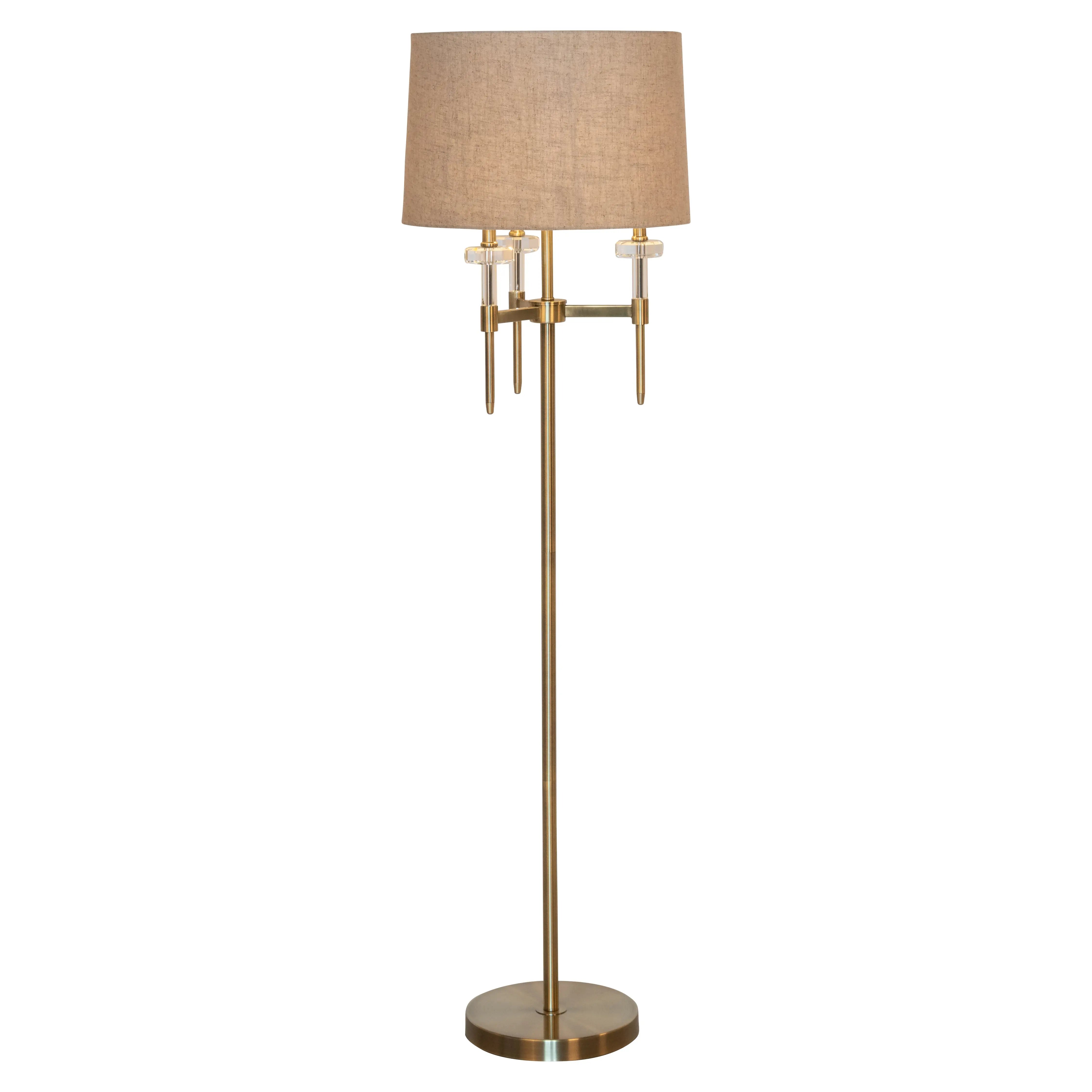 Richmond Interiors Josie Floorlamp Brushed Gold  Nicholas John Interiors