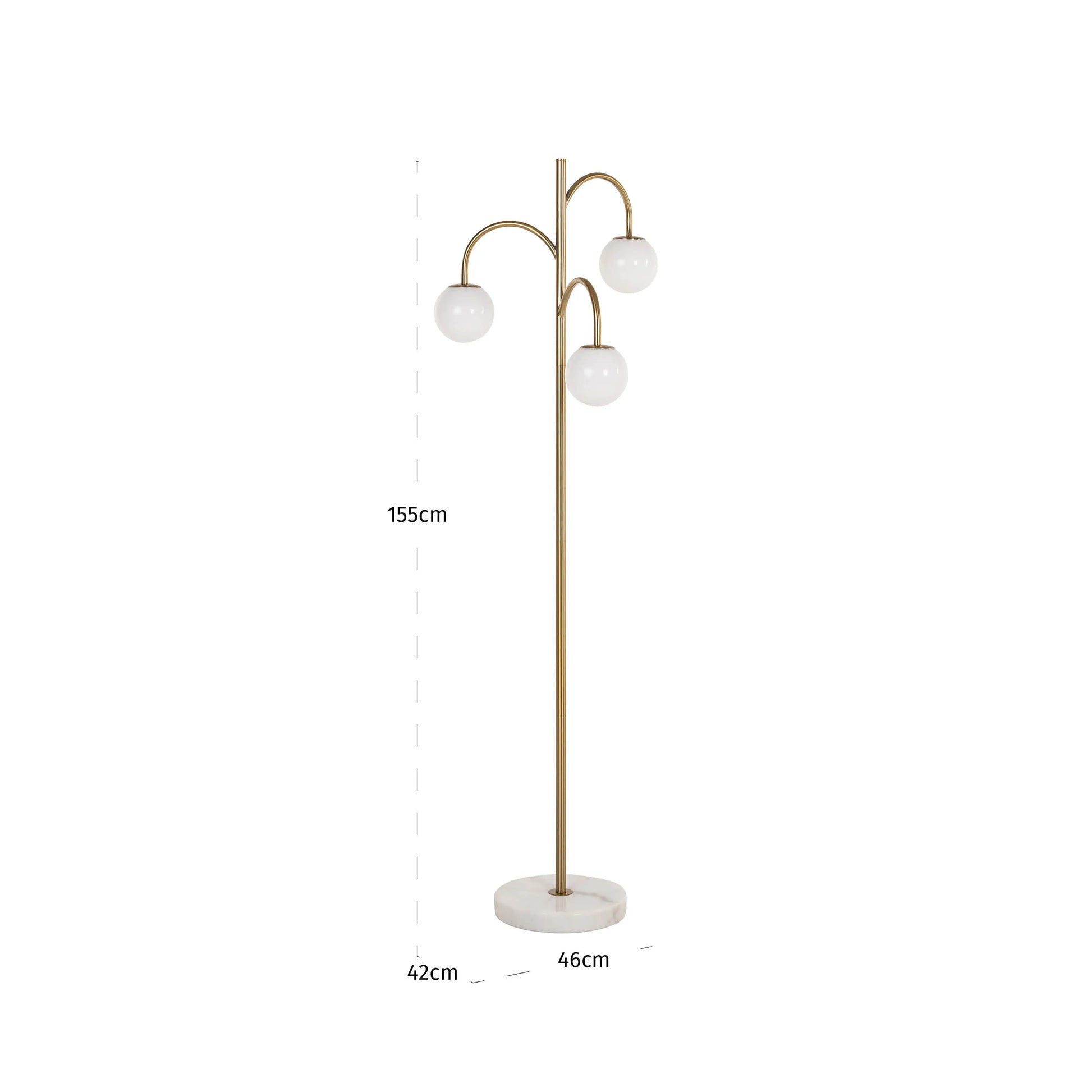 Richmond Interiors Janou Floorlamp in Gold  Nicholas John Interiors