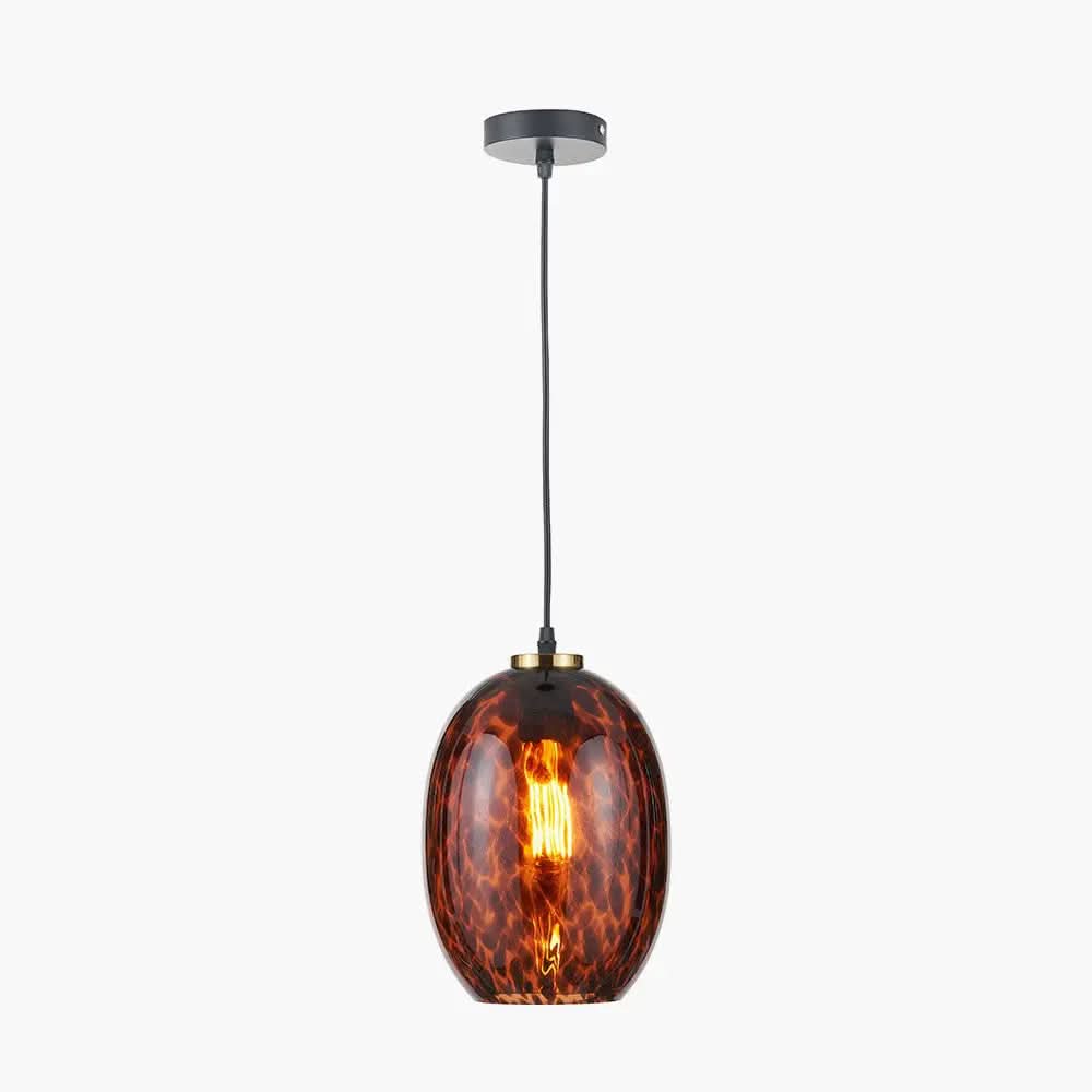 Lucien Tortoiseshell Egg Glass Pendant | Pendant Light | Pacific ...