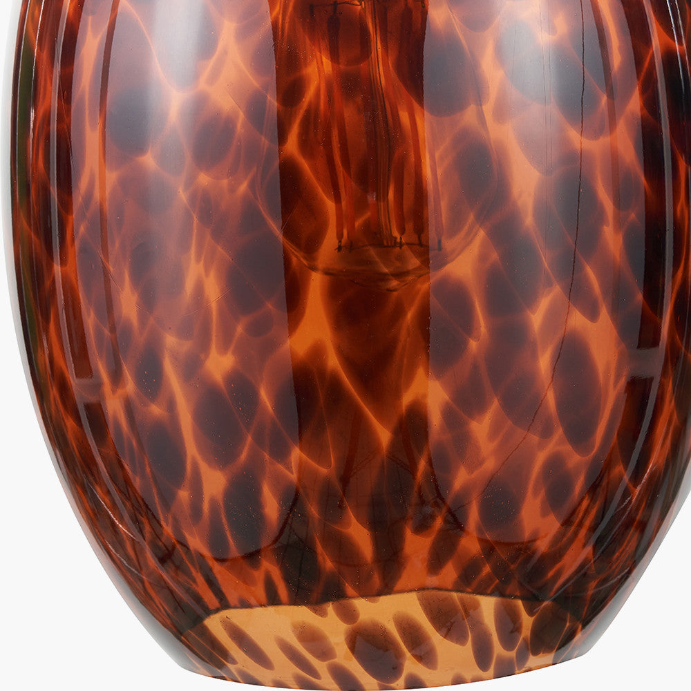 Lucien Tortoiseshell Egg Glass Pendant  Nicholas John Interiors