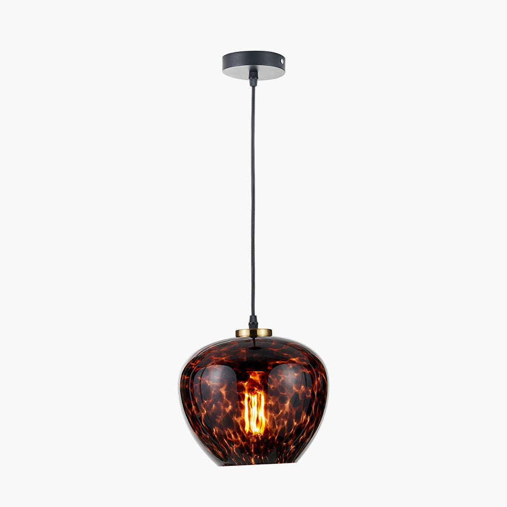 Lucien Tortoiseshell Glass Pendant  Nicholas John Interiors