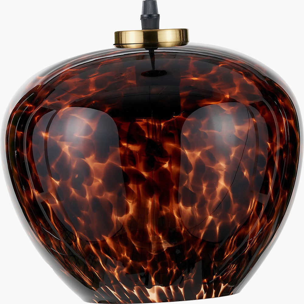 Lucien Tortoiseshell Glass Pendant  Nicholas John Interiors