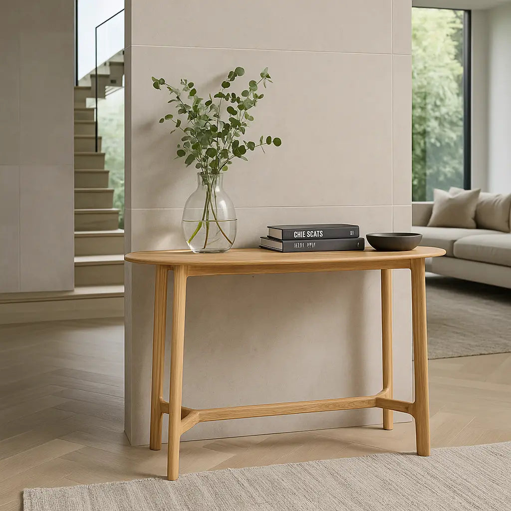 Madaro Console Table Oak  Nicholas John Interiors