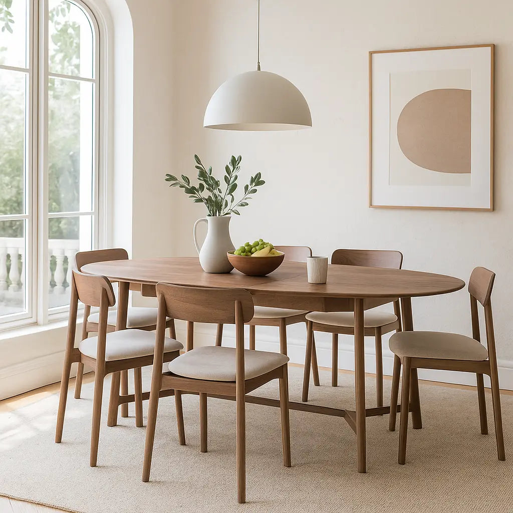 Madaro Extending Dining Table Walnut  Nicholas John Interiors