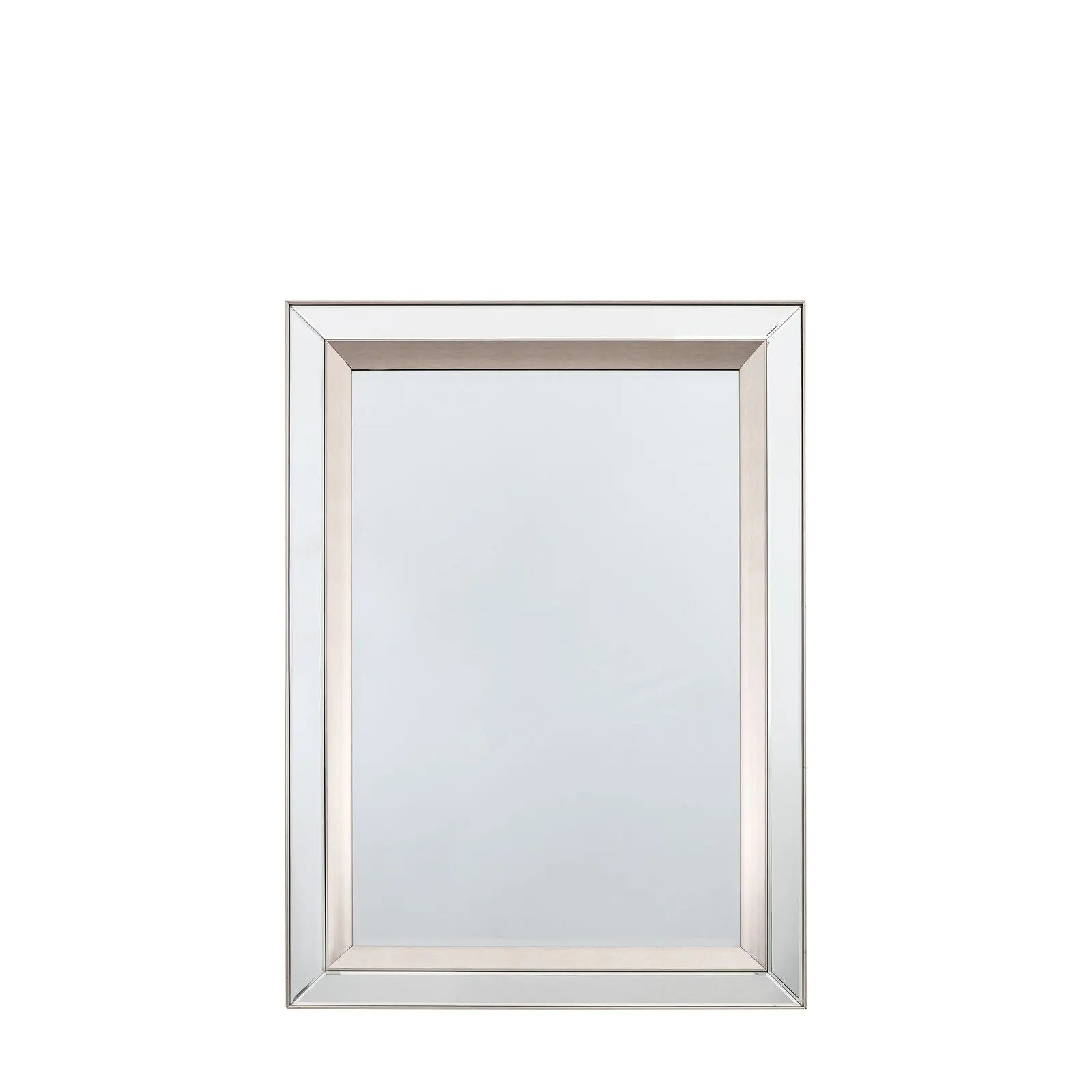 Madaro Rectangle Wall Mirror in Silver  Nicholas John Interiors