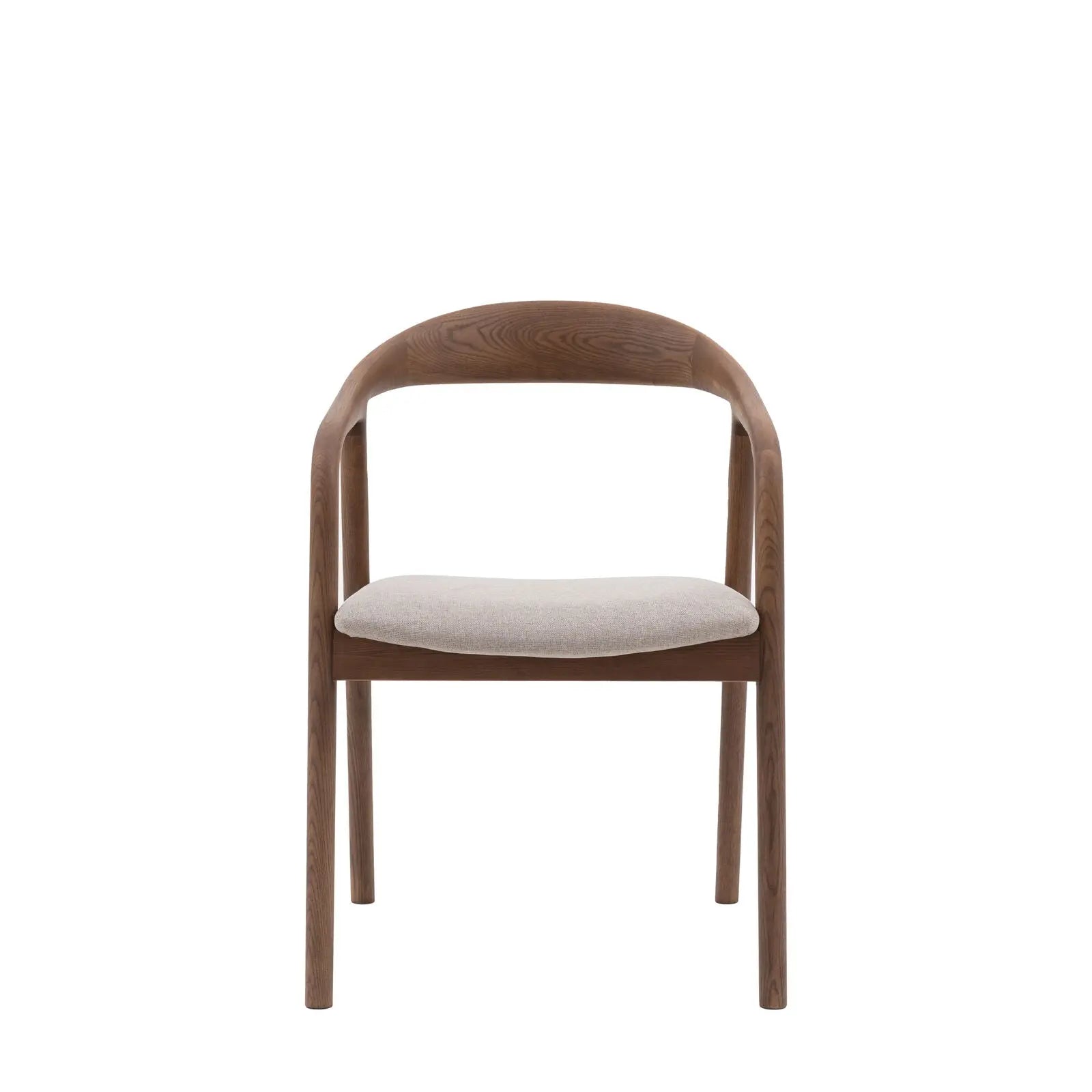Madaro Set of 2 Upholstered Dining Chair in Walnut  Nicholas John Interiors