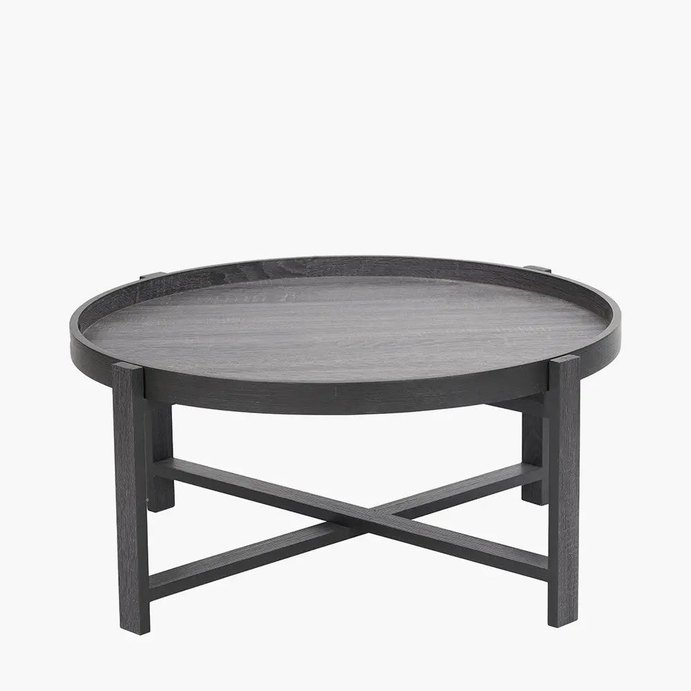 Marmara Dark Grey Oak Veneer Coffee Table  Nicholas John Interiors