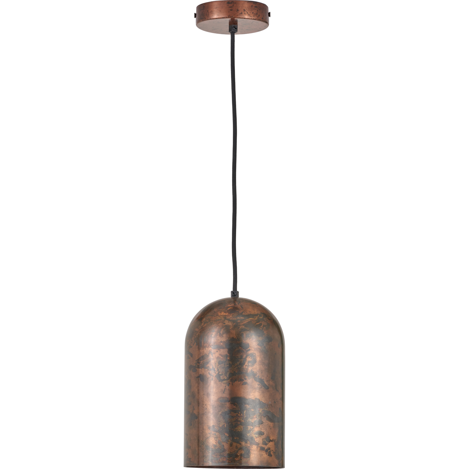 Mason Copper Effect Tall Domed Metal Pendant  Nicholas John Interiors
