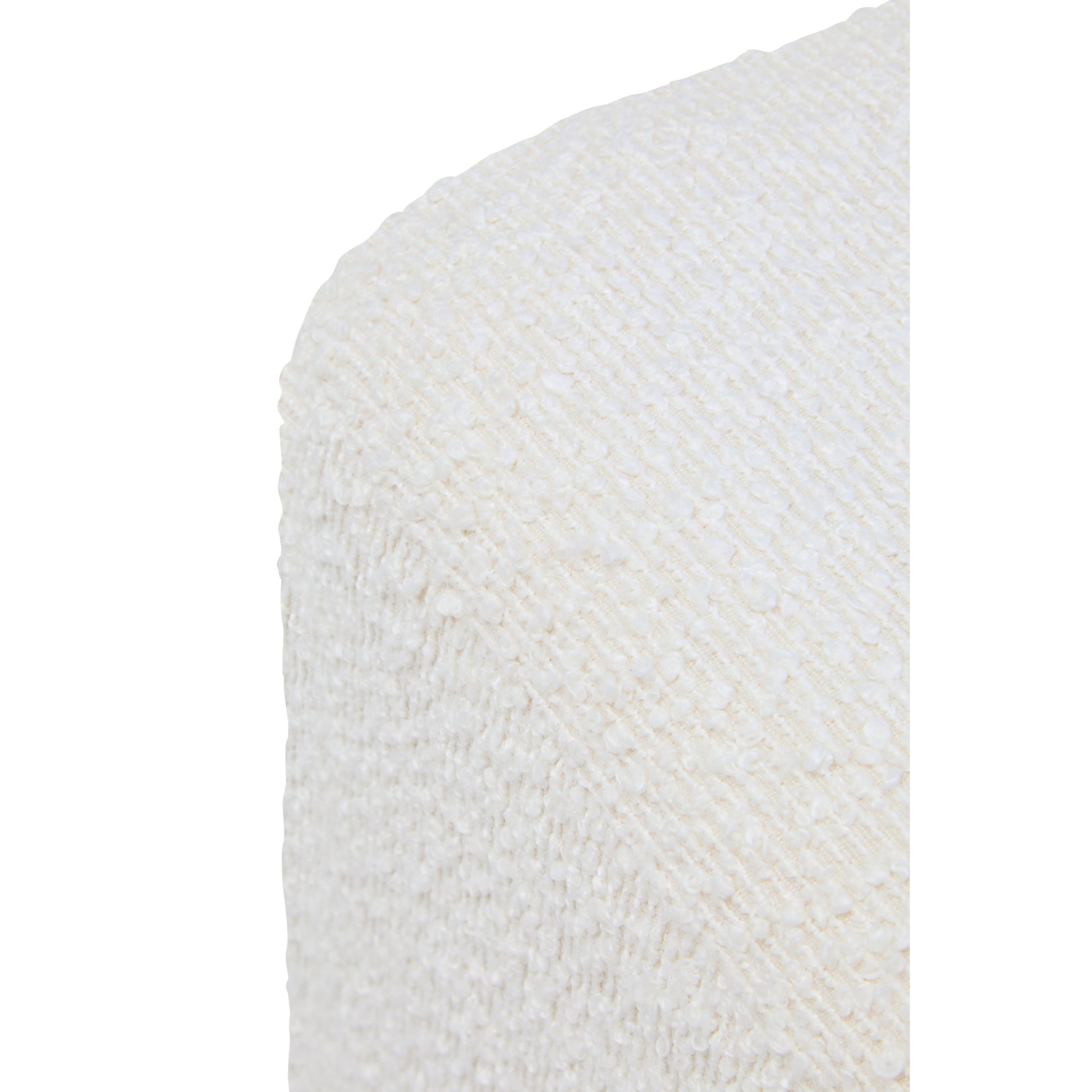Motara Burl Wood And Cream Boucle Sqaure Stool  Nicholas John Interiors