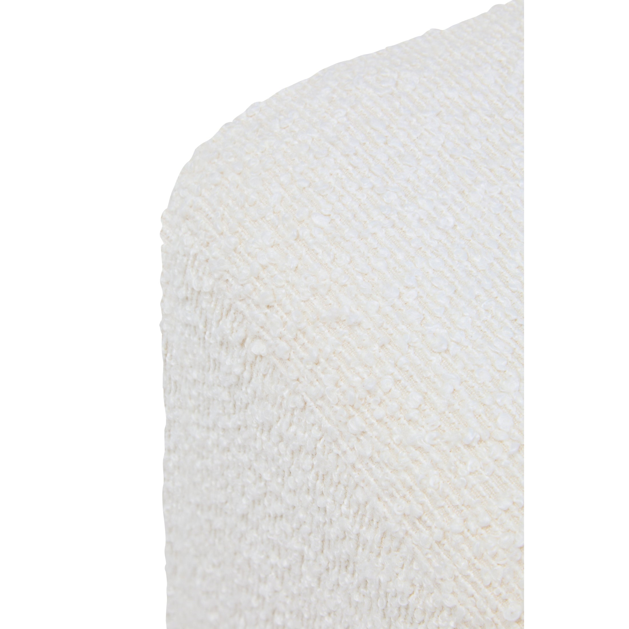 Motara Burl Wood And Cream Boucle Sqaure Stool  Nicholas John Interiors