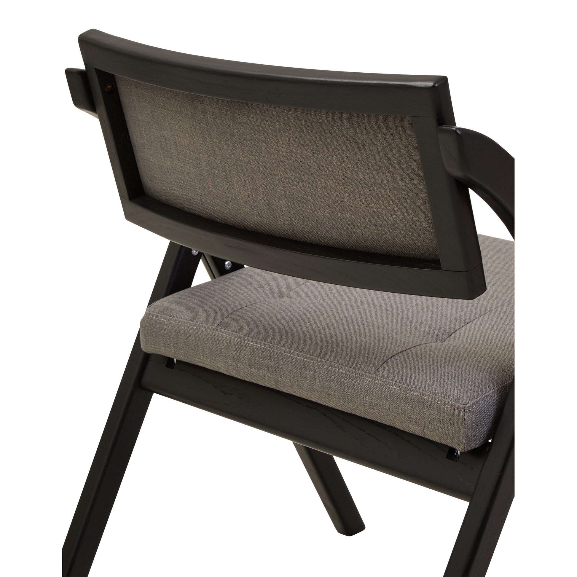 Nebu Grey and Black Elm Wood Folding Chair  Nicholas John Interiors