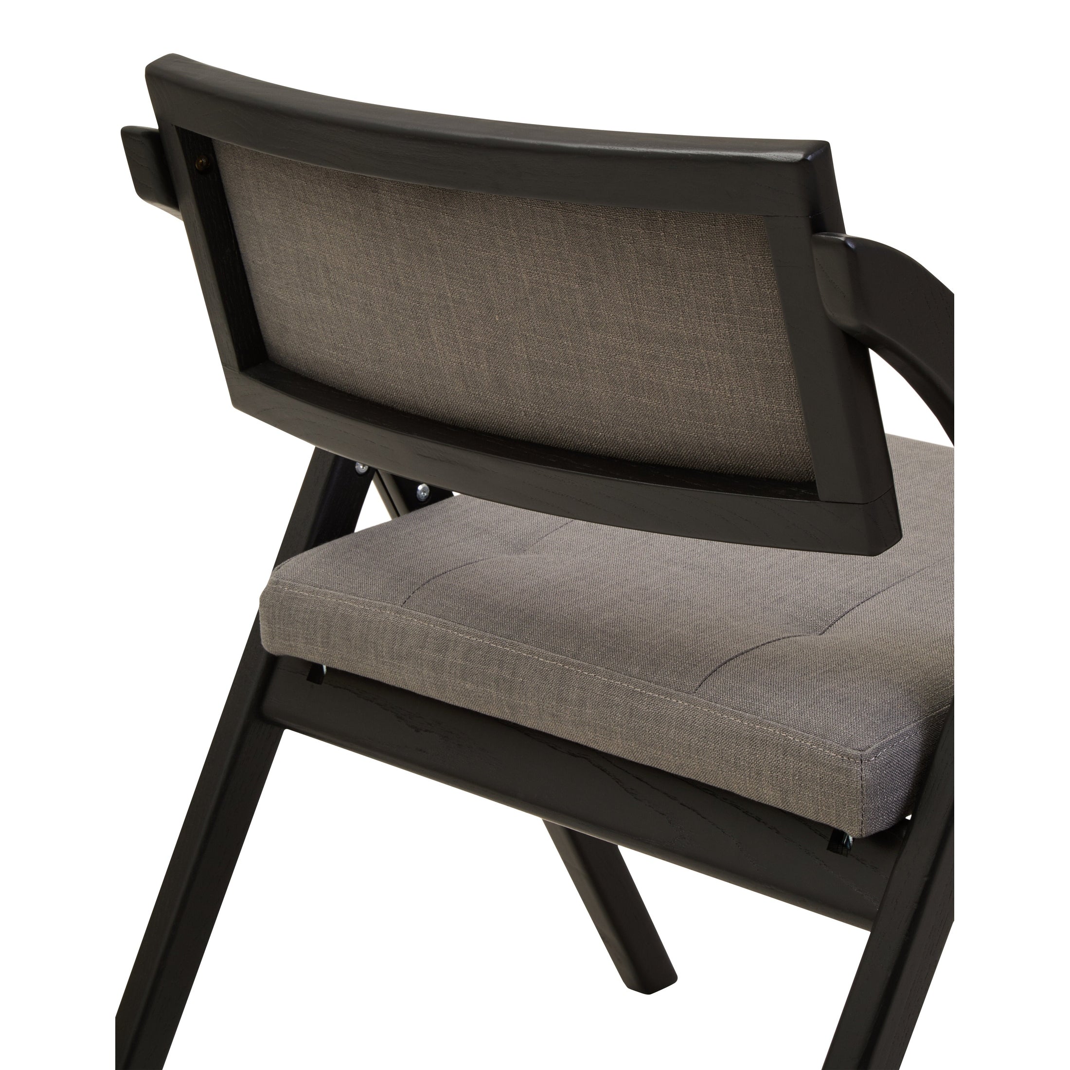 Nebu Grey and Black Elm Wood Folding Chair  Nicholas John Interiors