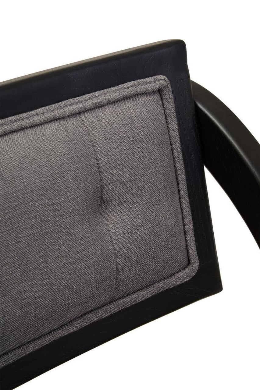 Nebu Grey and Black Elm Wood Folding Chair  Nicholas John Interiors