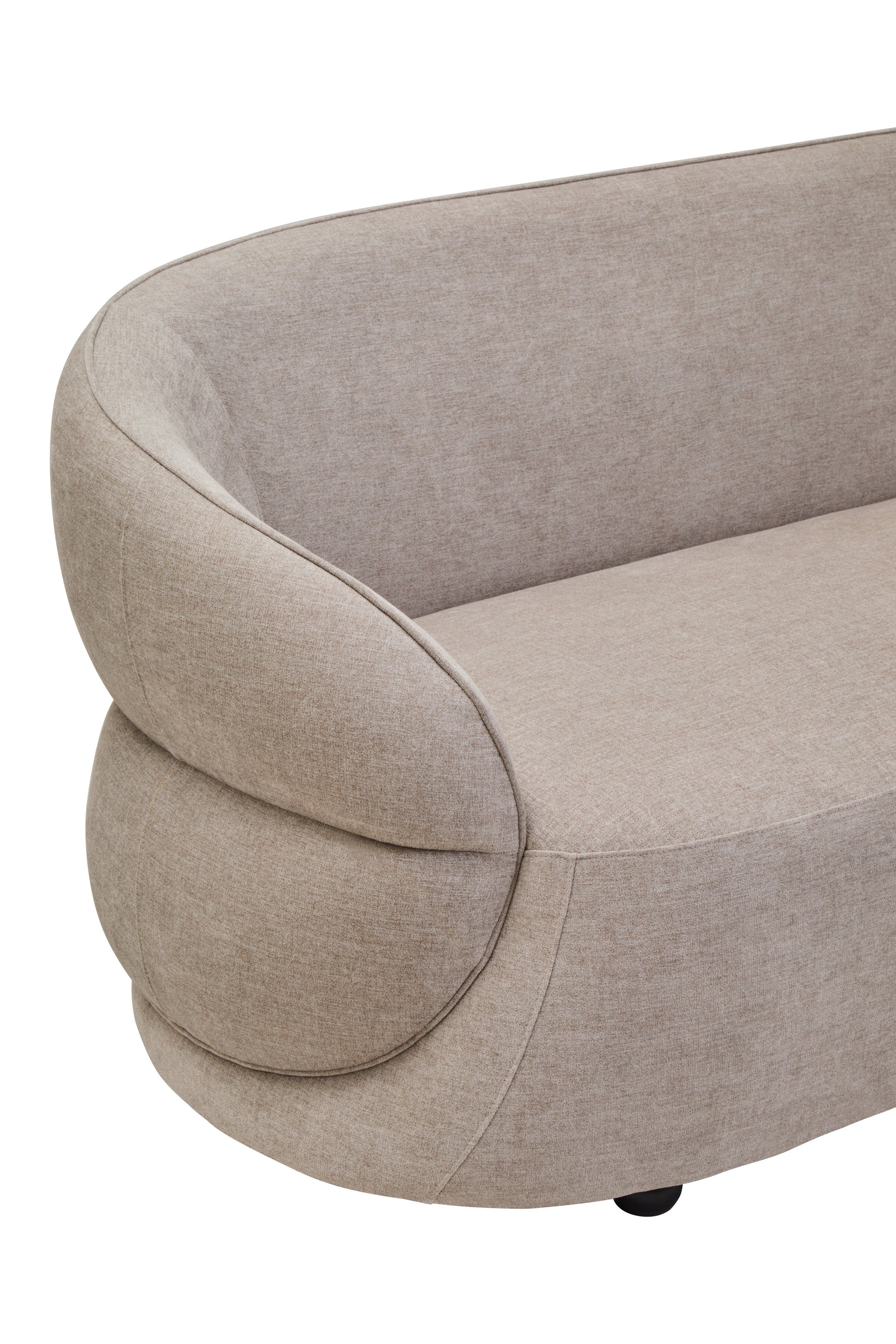 Noira Taupe Chenille Three Seater Sofa  Nicholas John Interiors
