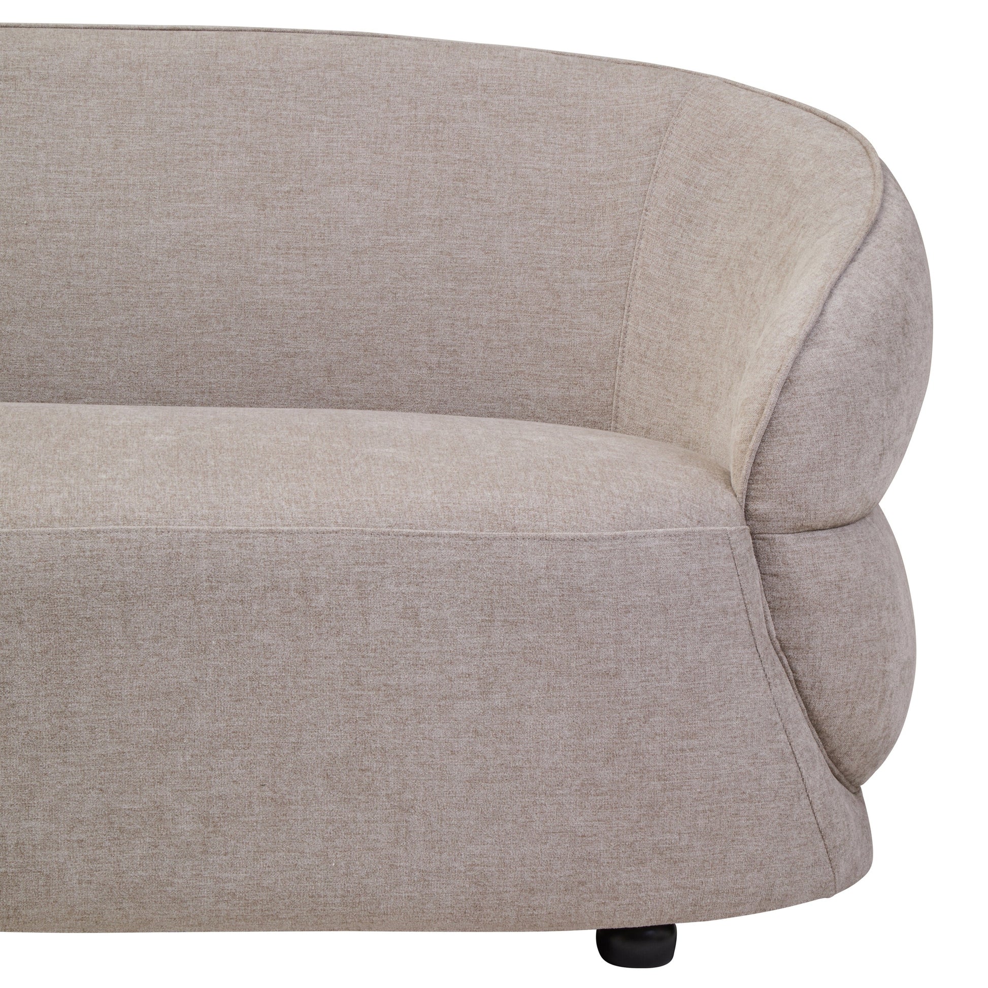 Noira Taupe Chenille Three Seater Sofa  Nicholas John Interiors