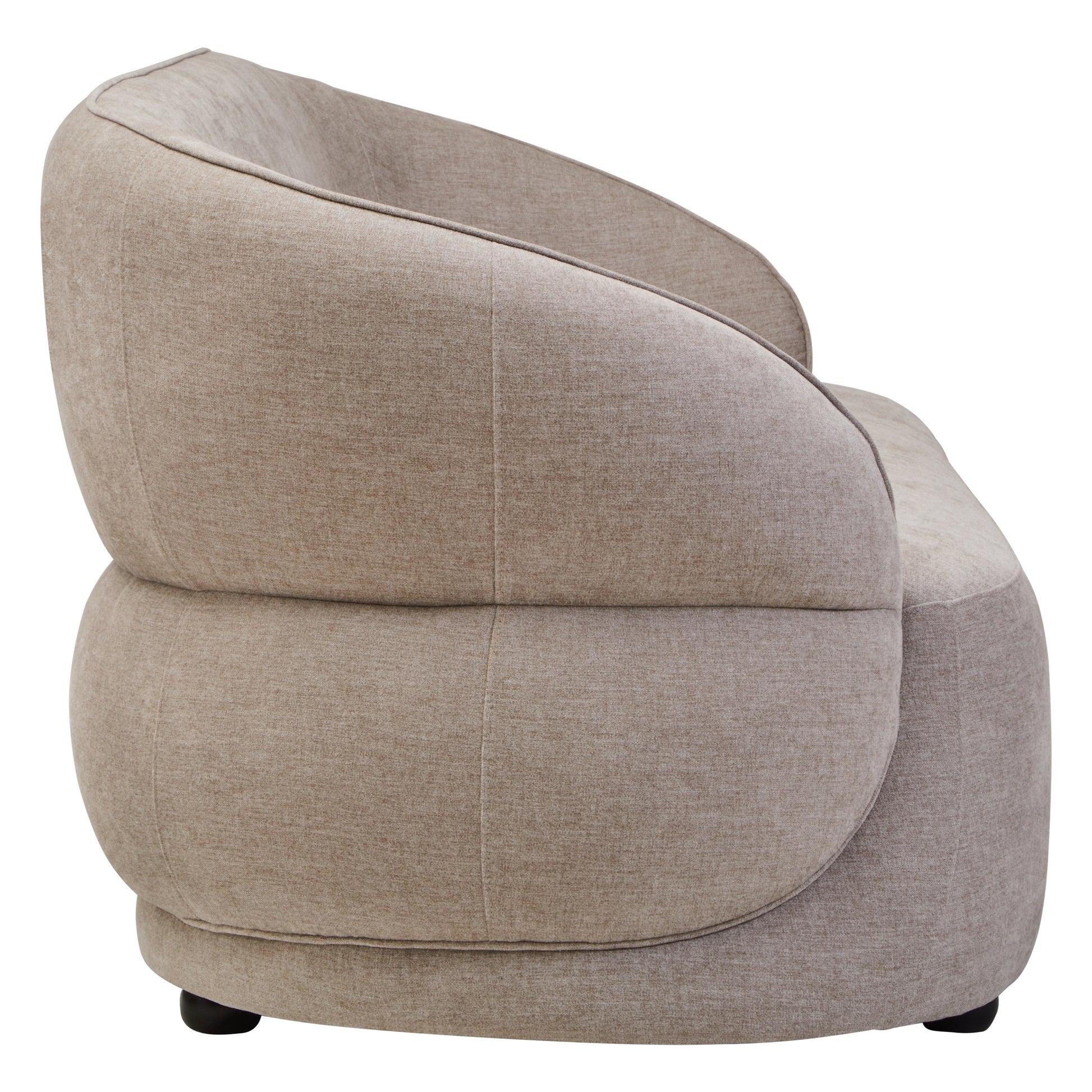 Noira Taupe Chenille Three Seater Sofa  Nicholas John Interiors