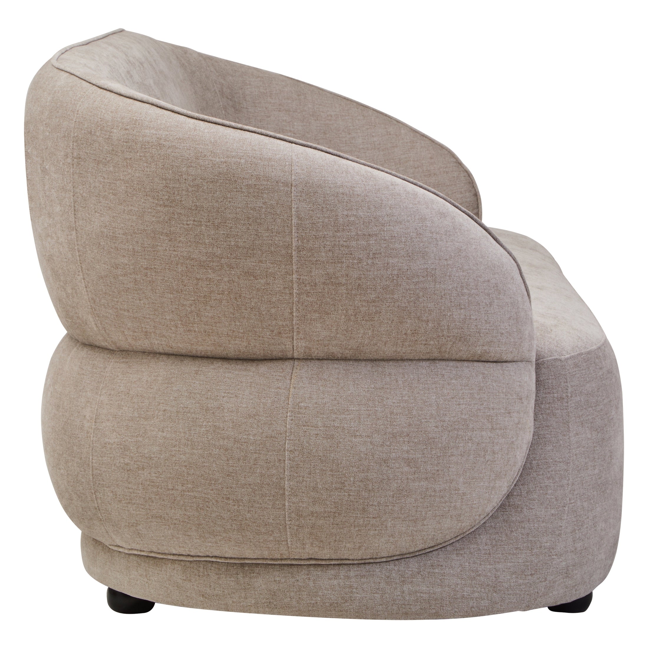 Noira Taupe Chenille Three Seater Sofa  Nicholas John Interiors