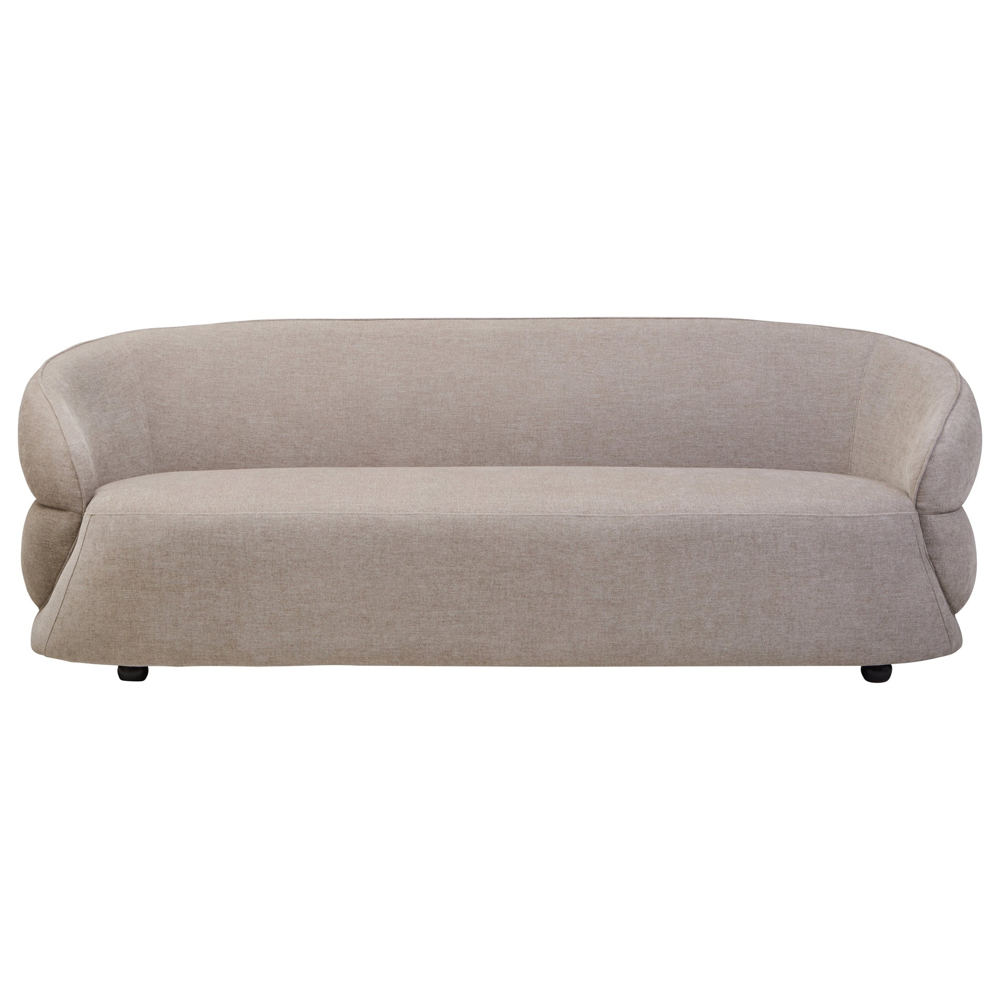 Noira Taupe Chenille Three Seater Sofa  Nicholas John Interiors