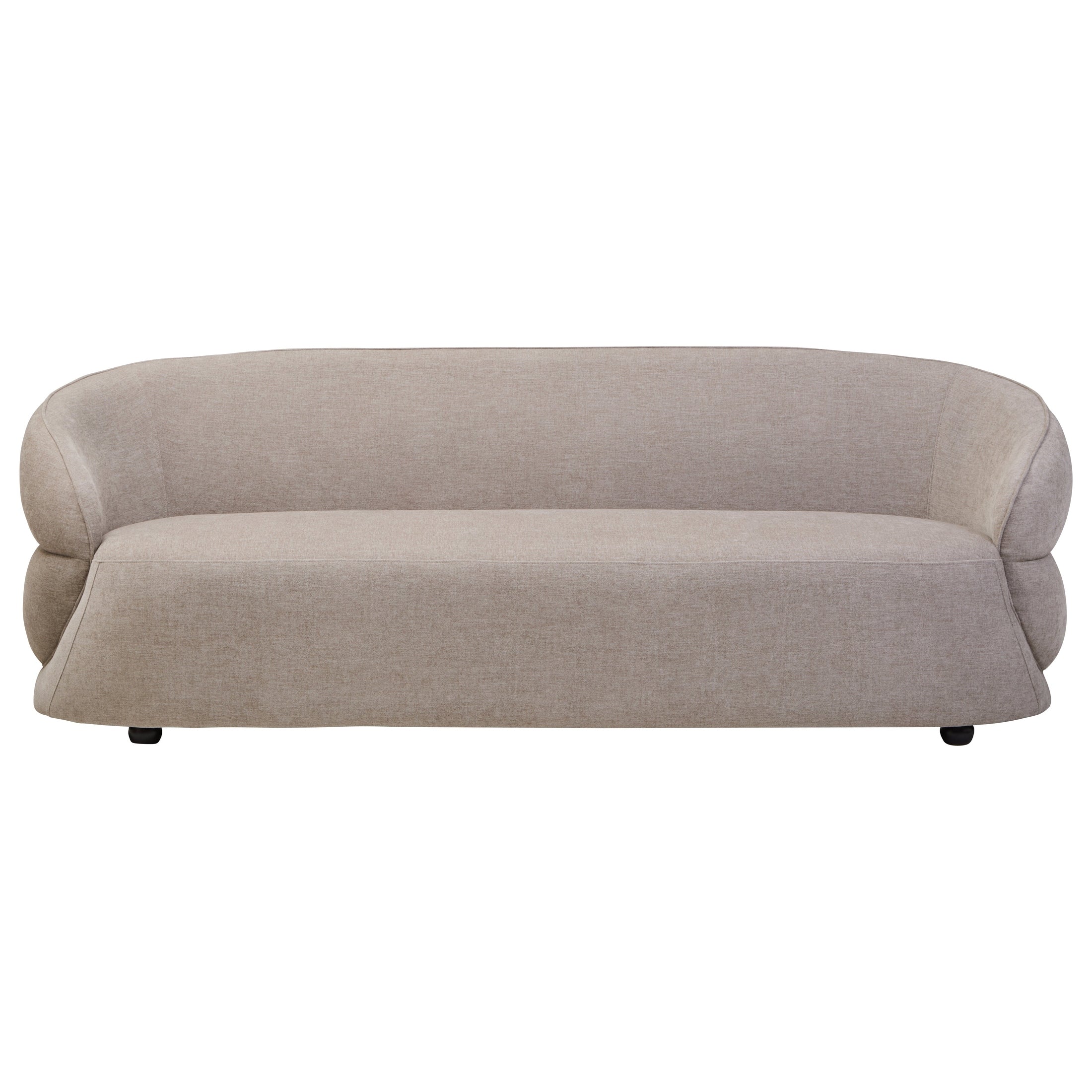 Noira Taupe Chenille Three Seater Sofa  Nicholas John Interiors