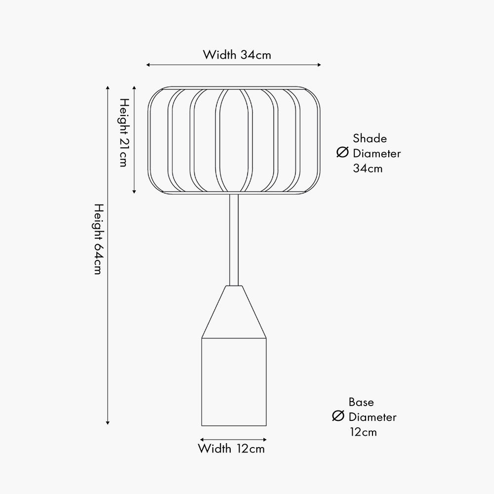 Oscar Black Metal & Natural Linen Table Lamp  Nicholas John Interiors