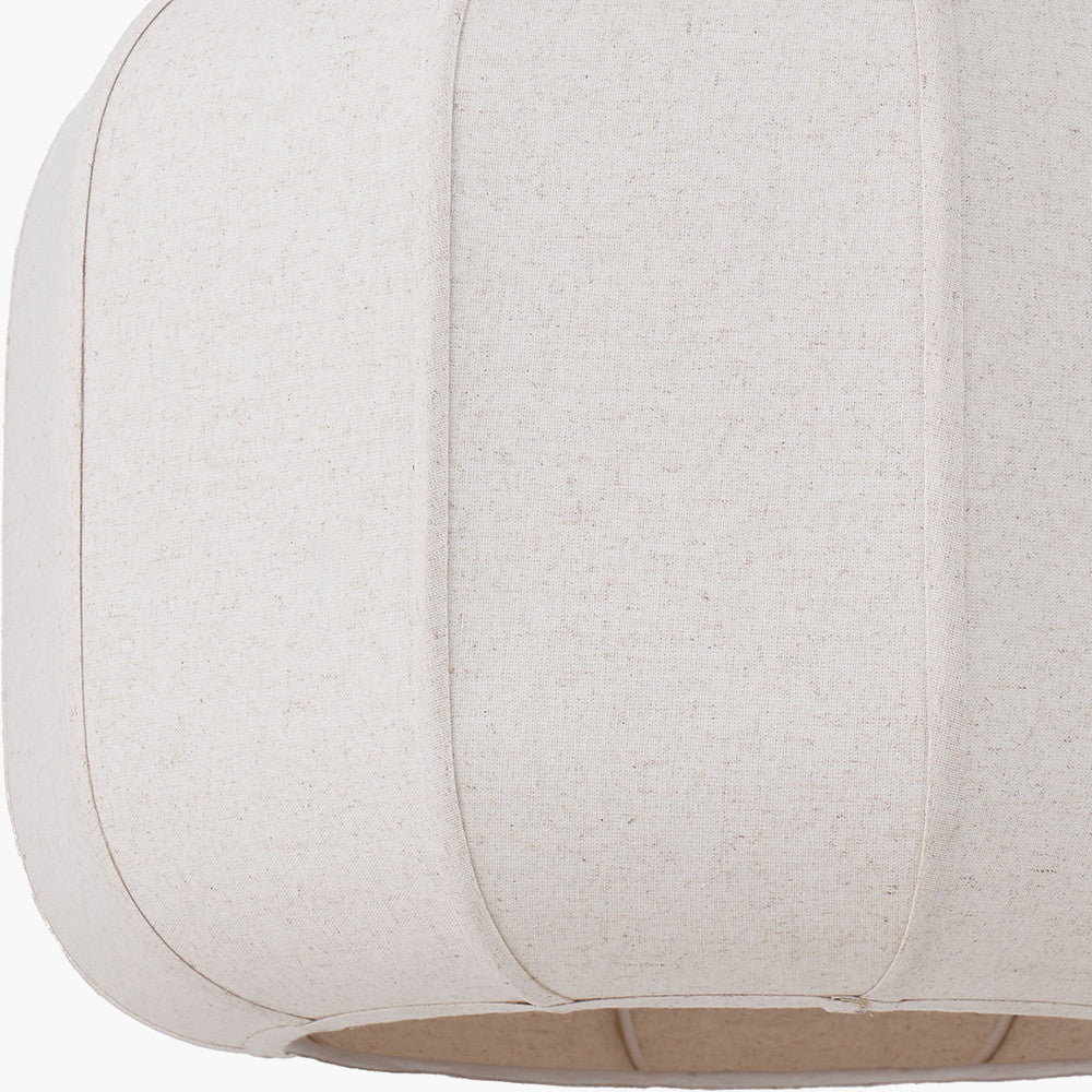 Oscar Natural Linen Structured Pendant  Nicholas John Interiors