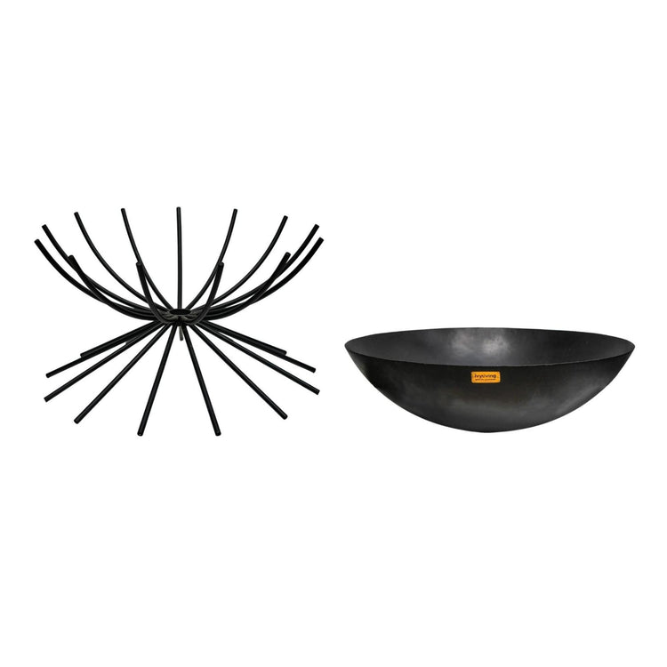 Outdoor Metal Dakota Fire Pit in Black  Nicholas John Interiors