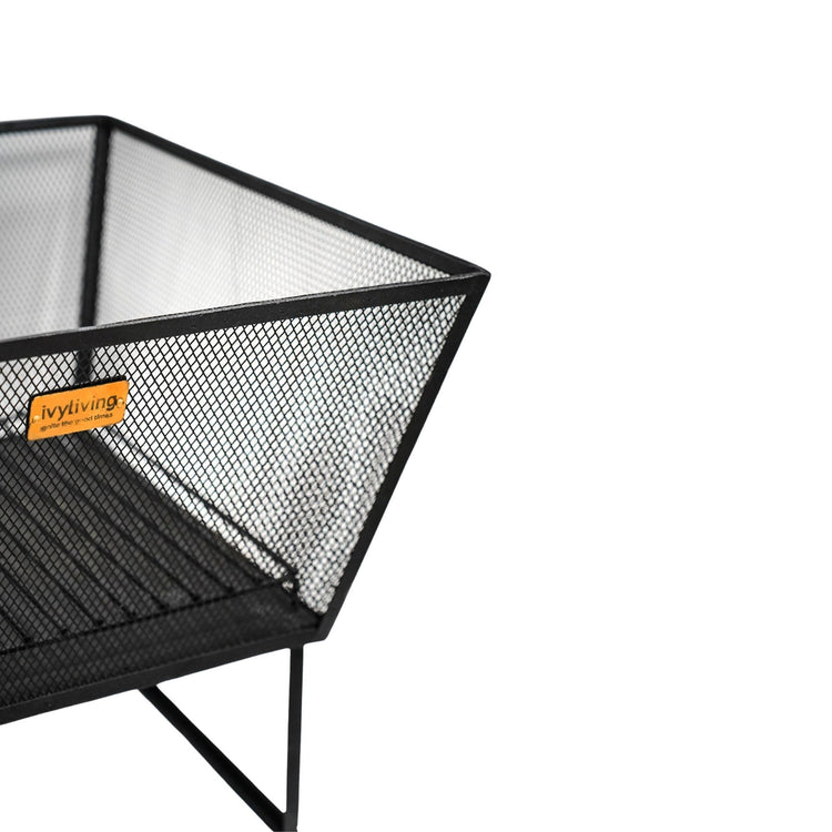 Outdoor Norfolk Fire Pit Black Iron  Nicholas John Interiors