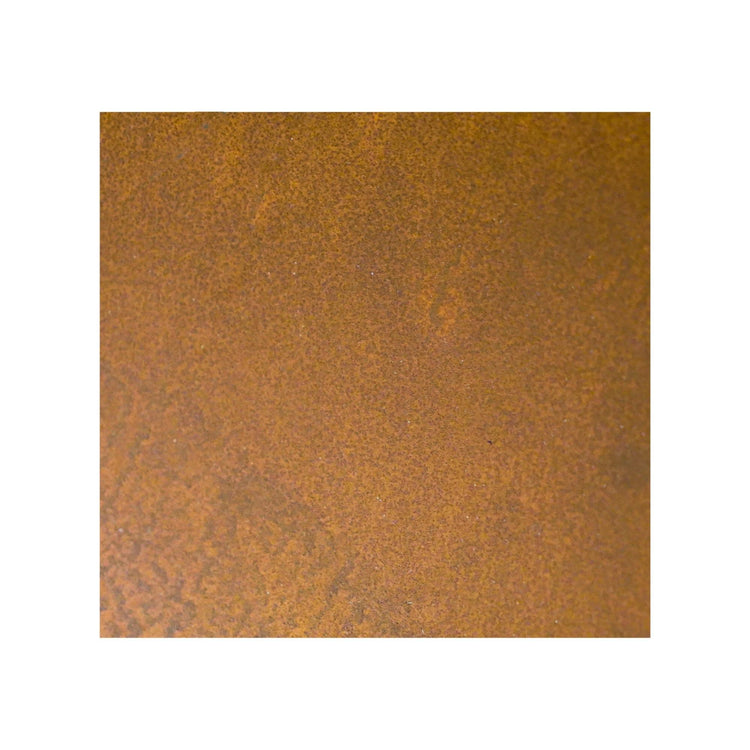 Outdoor Tall Metal Dakota Fire Pit in Rust  Nicholas John Interiors