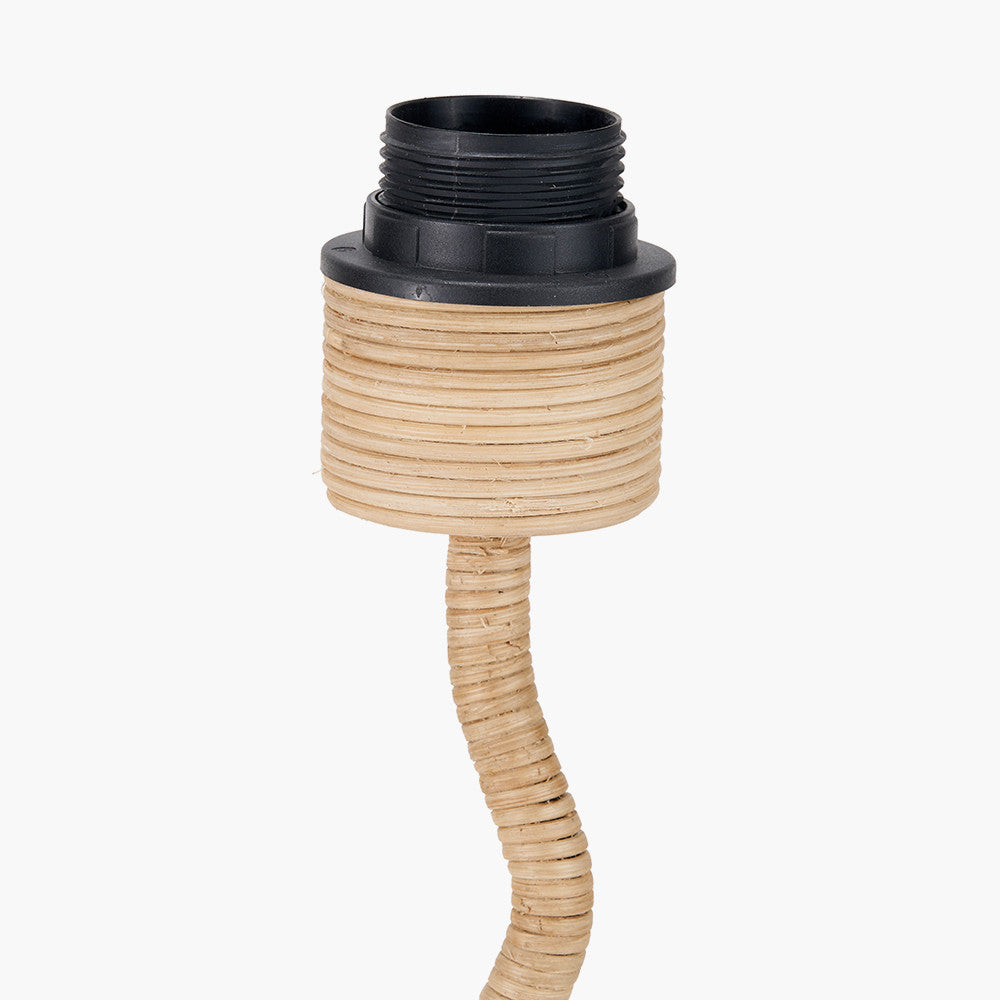 Palau Rattan Wave Table Lamp Base  Nicholas John Interiors