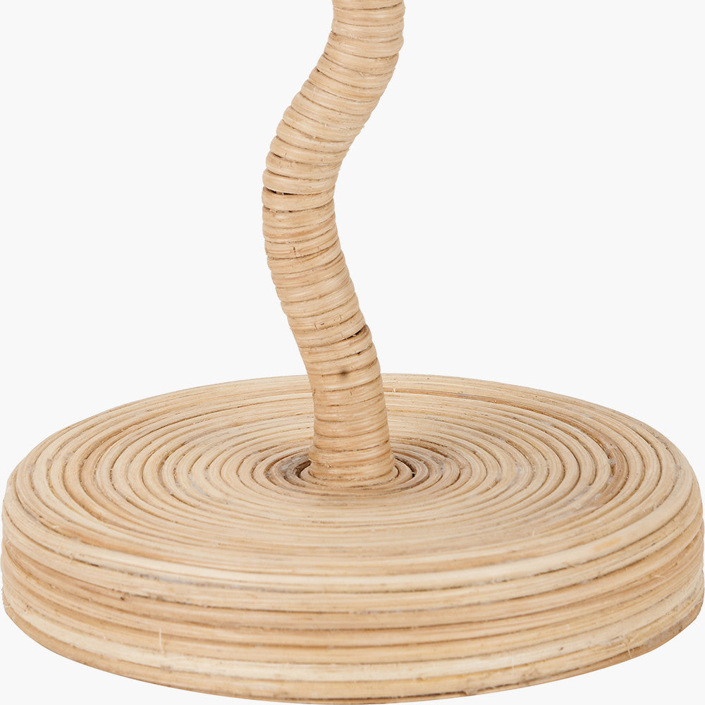 Palau Rattan Wave Table Lamp Base  Nicholas John Interiors