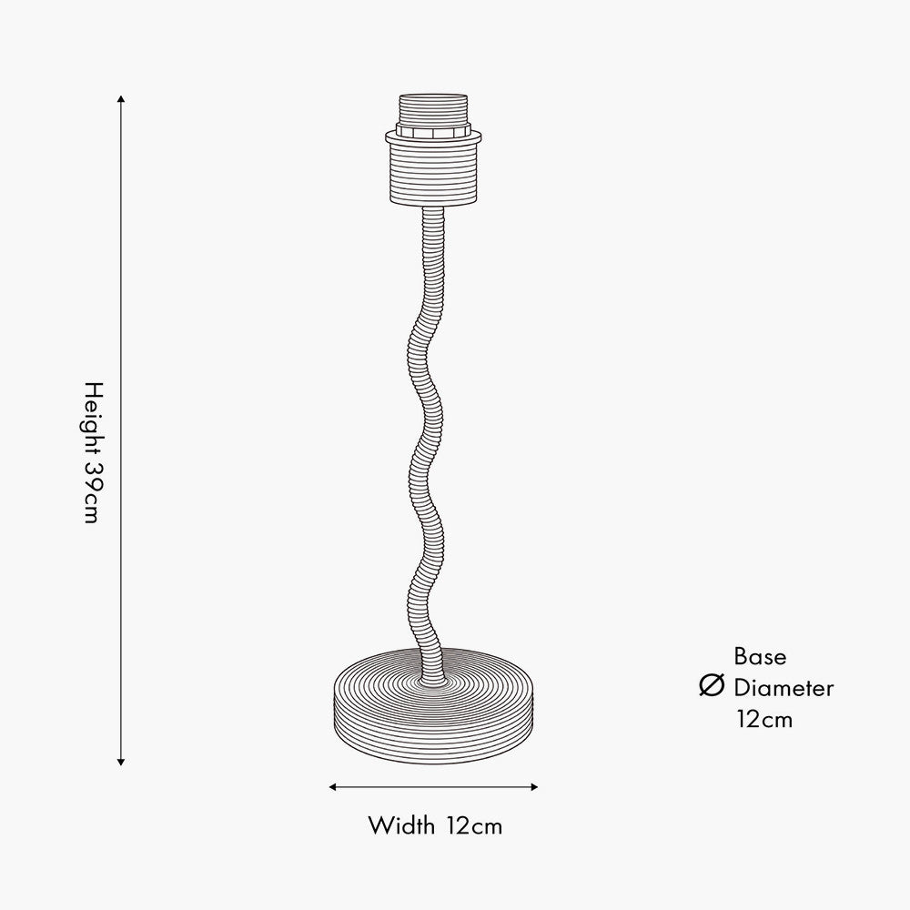 Palau Rattan Wave Table Lamp Base  Nicholas John Interiors