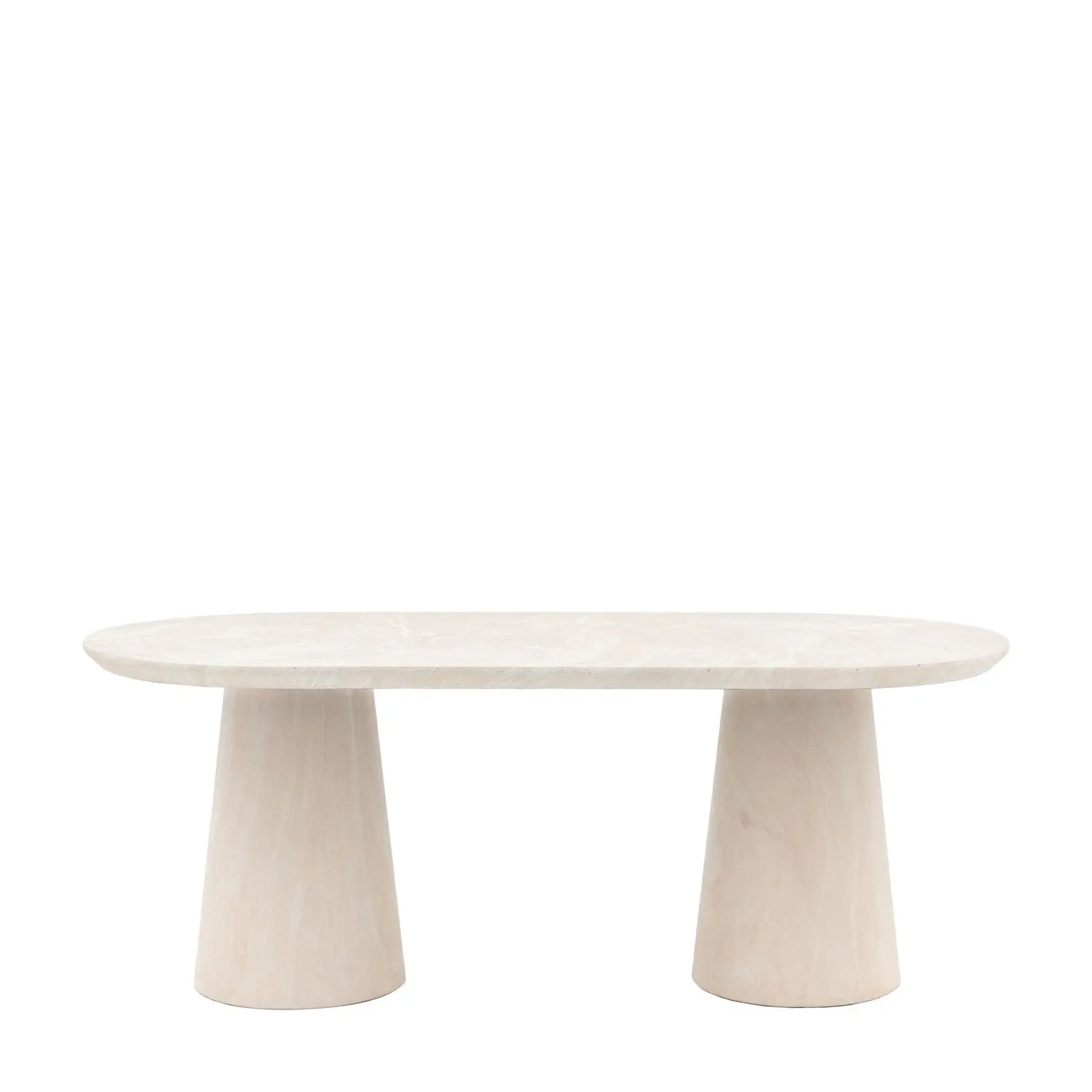 Paxon Oval Dining Table Travertine  Nicholas John Interiors