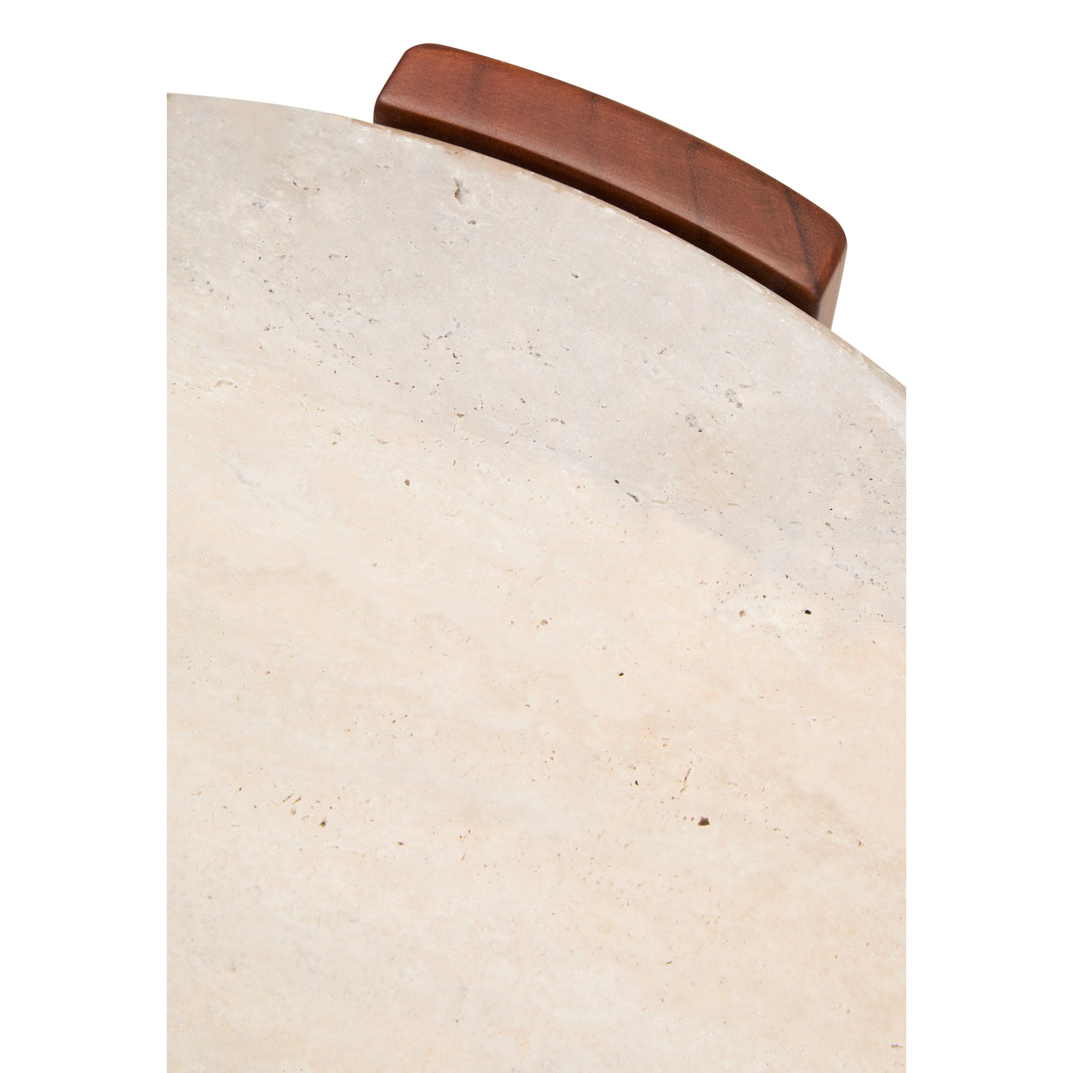 Ravello Travertine Top Round Side Table  Nicholas John Interiors