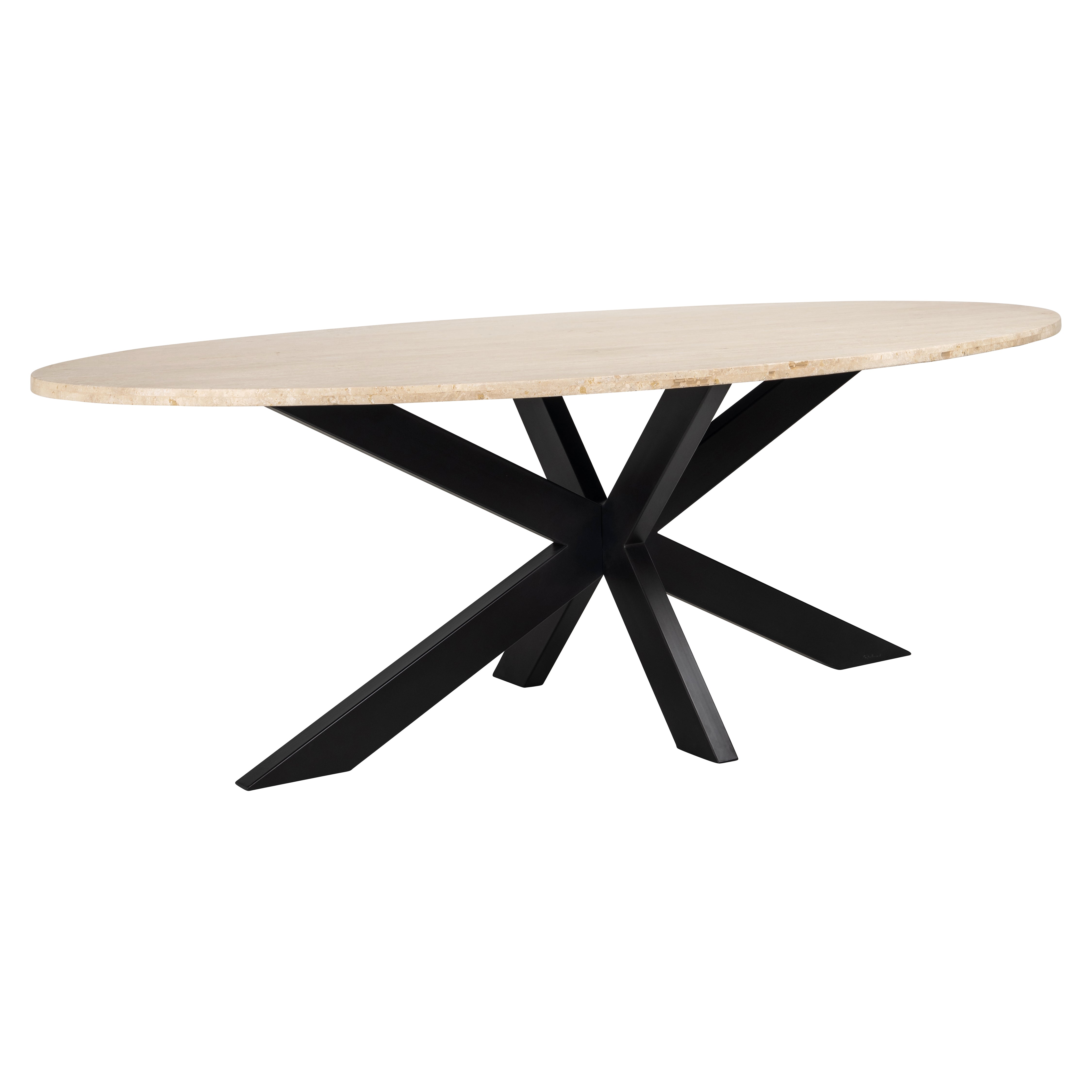 Richmond Interiors Avalon 230cm Oval Dining Table in Bronze  Nicholas John Interiors