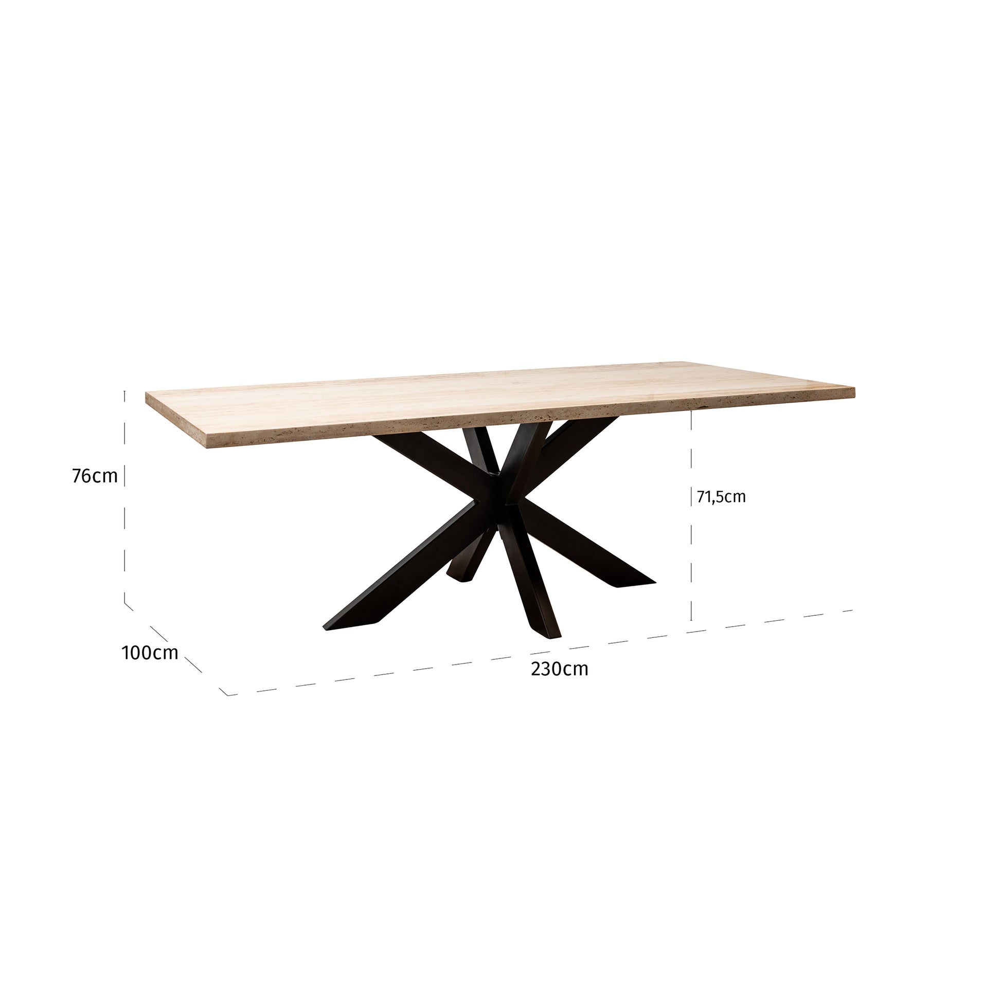 Richmond Interiors Avalon 230cm Rectangle Dining Table  Nicholas John Interiors