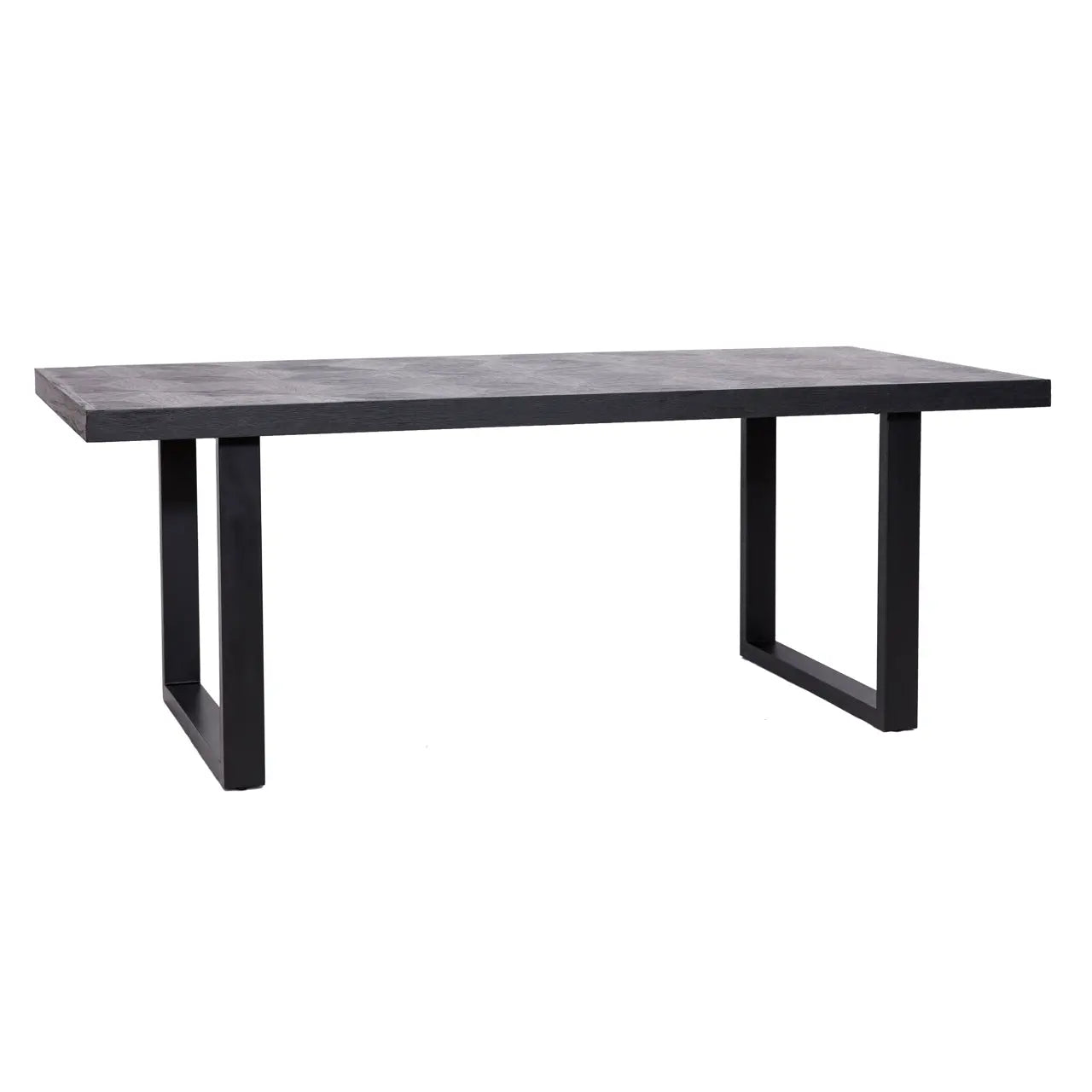Richmond Interiors Blax 200cm Rectangular Black Oak Dining Table  Nicholas John Interiors