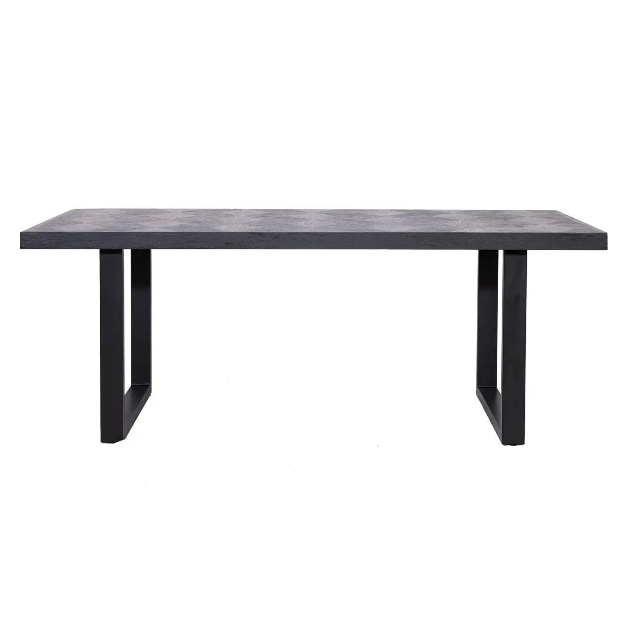 Richmond Interiors Blax 200cm Rectangular Black Oak Dining Table  Nicholas John Interiors