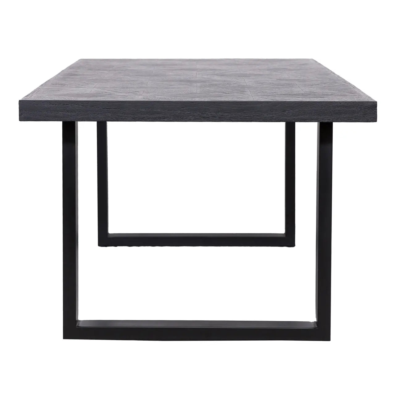 Richmond Interiors Blax 200cm Rectangular Black Oak Dining Table  Nicholas John Interiors