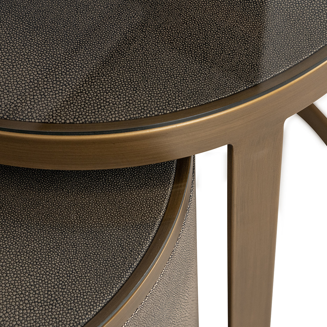 Richmond Interiors Bloomville End Table Set of 2 incl. Glass in Gold  Nicholas John Interiors