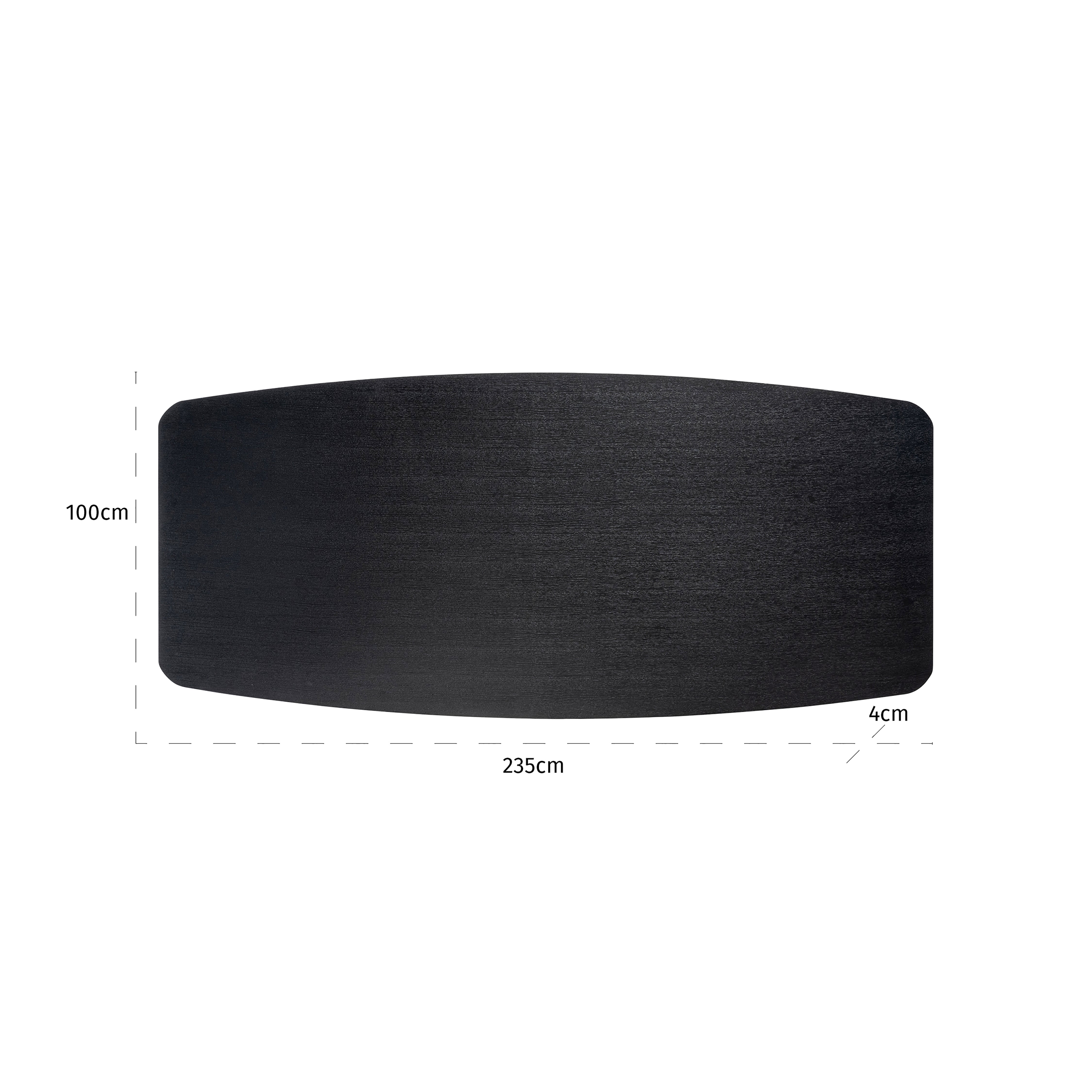 Richmond Interiors Bonvoy 235cm Dining Table in Black  Nicholas John Interiors
