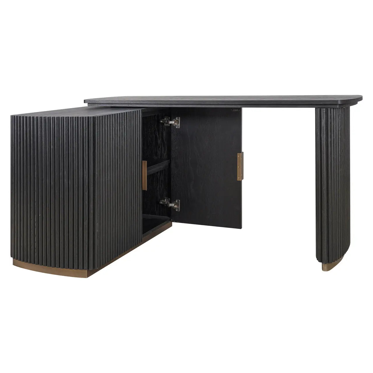 Richmond Interiors Cambon 2-Doors Desk in Dark Coffee  Nicholas John Interiors